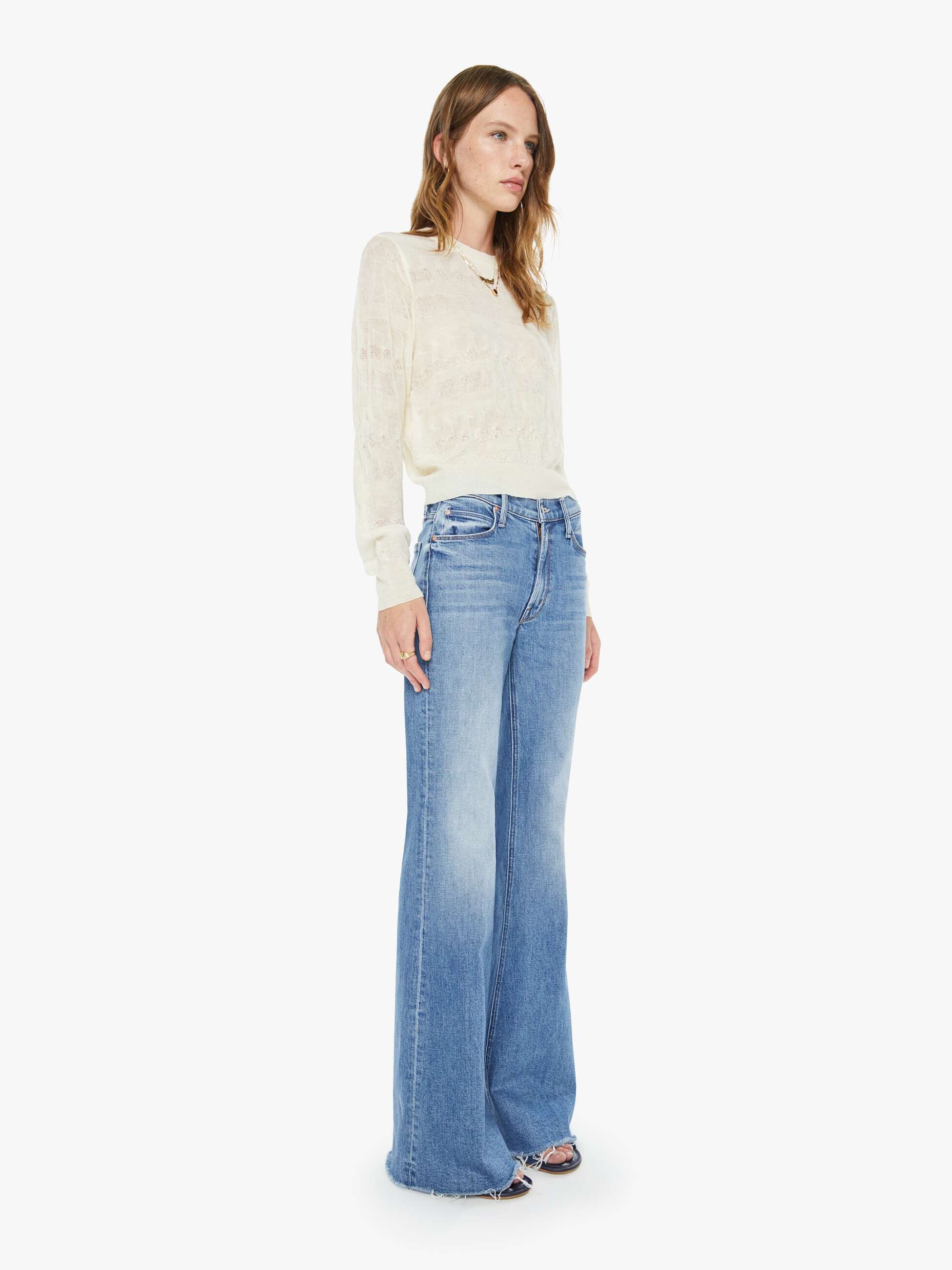 Jeans da donna Bootcut, pantaloni a zampa, in denim stretch, con cintura, taglie XS-XL, XS Jeans da donna Bootcut, pantaloni a zampa, in denim stretch, con cintura, taglie XS-XL, XS