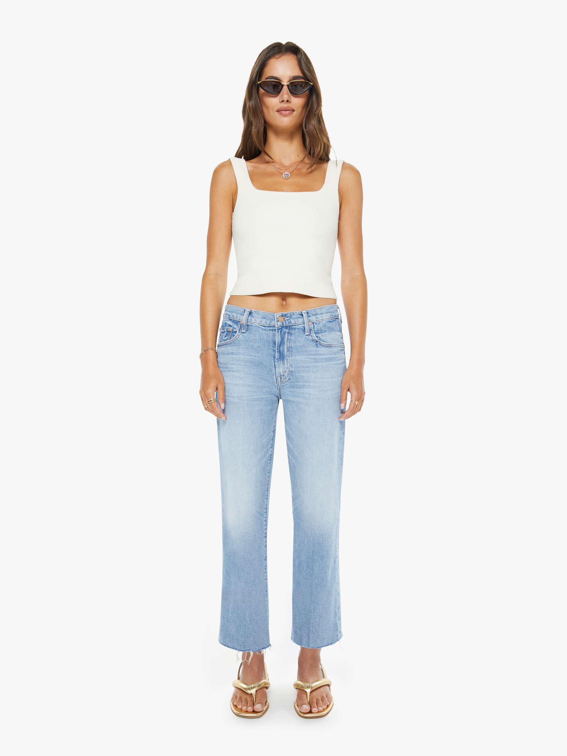 The Mid Rise Rambler Zip Ankle Fray - Comeback Kid | MOTHER DENIM