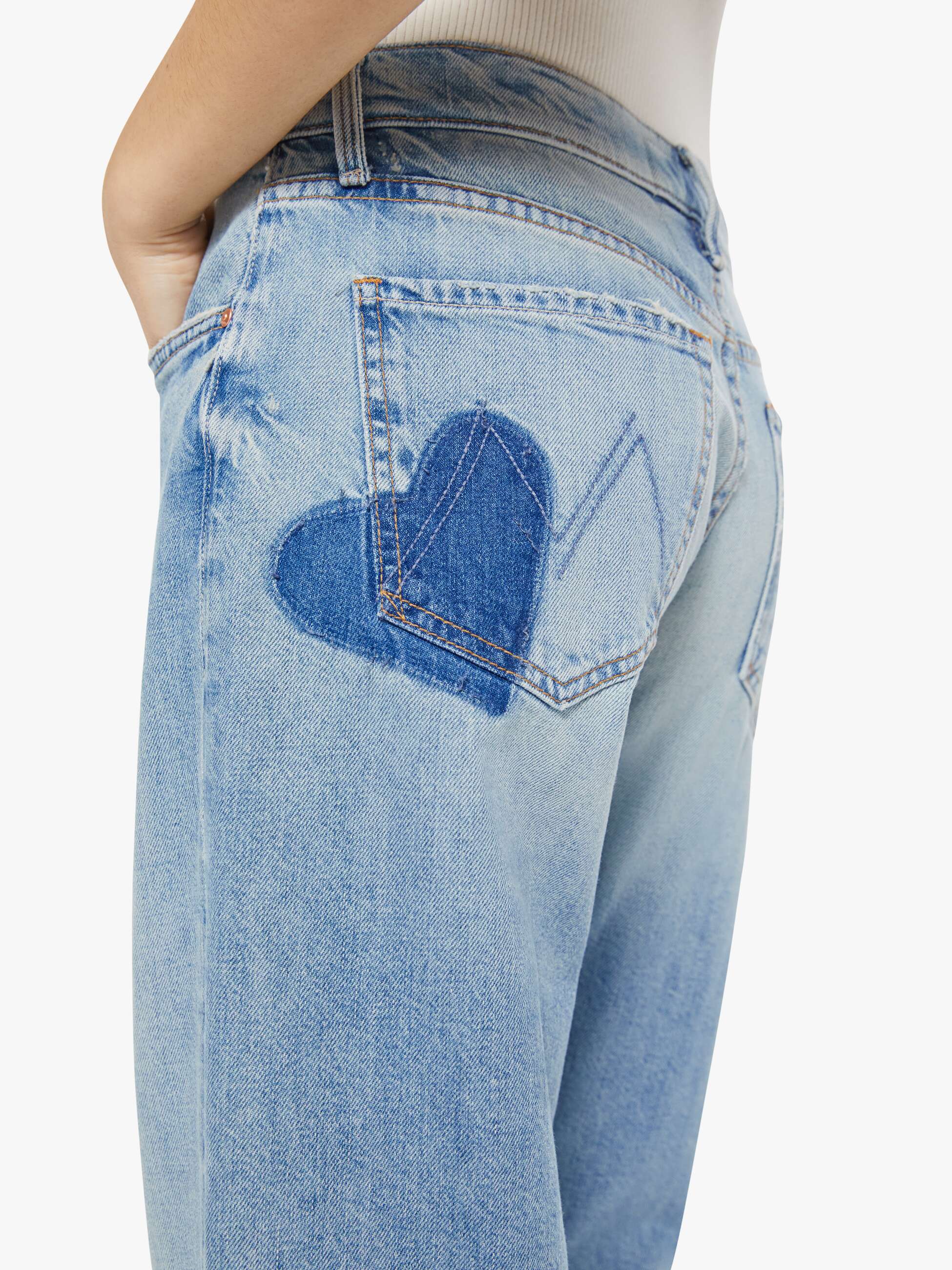 The Mid Rise Rambler Zip Skimp - I Confess With Heart | MOTHER DENIM