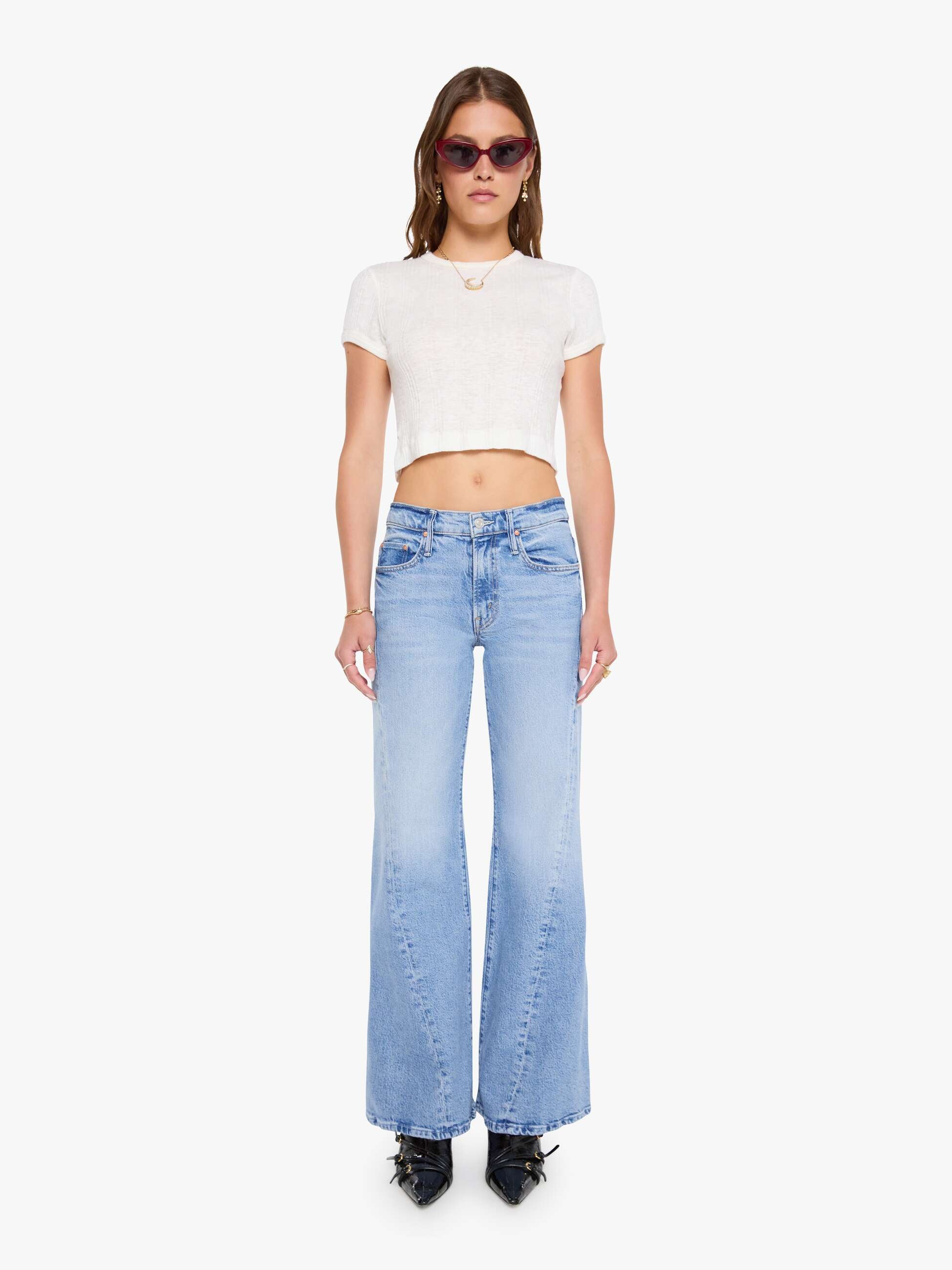 The Mid Rise Sidestepper Twist Sneak - Sow Surreal | MOTHER DENIM