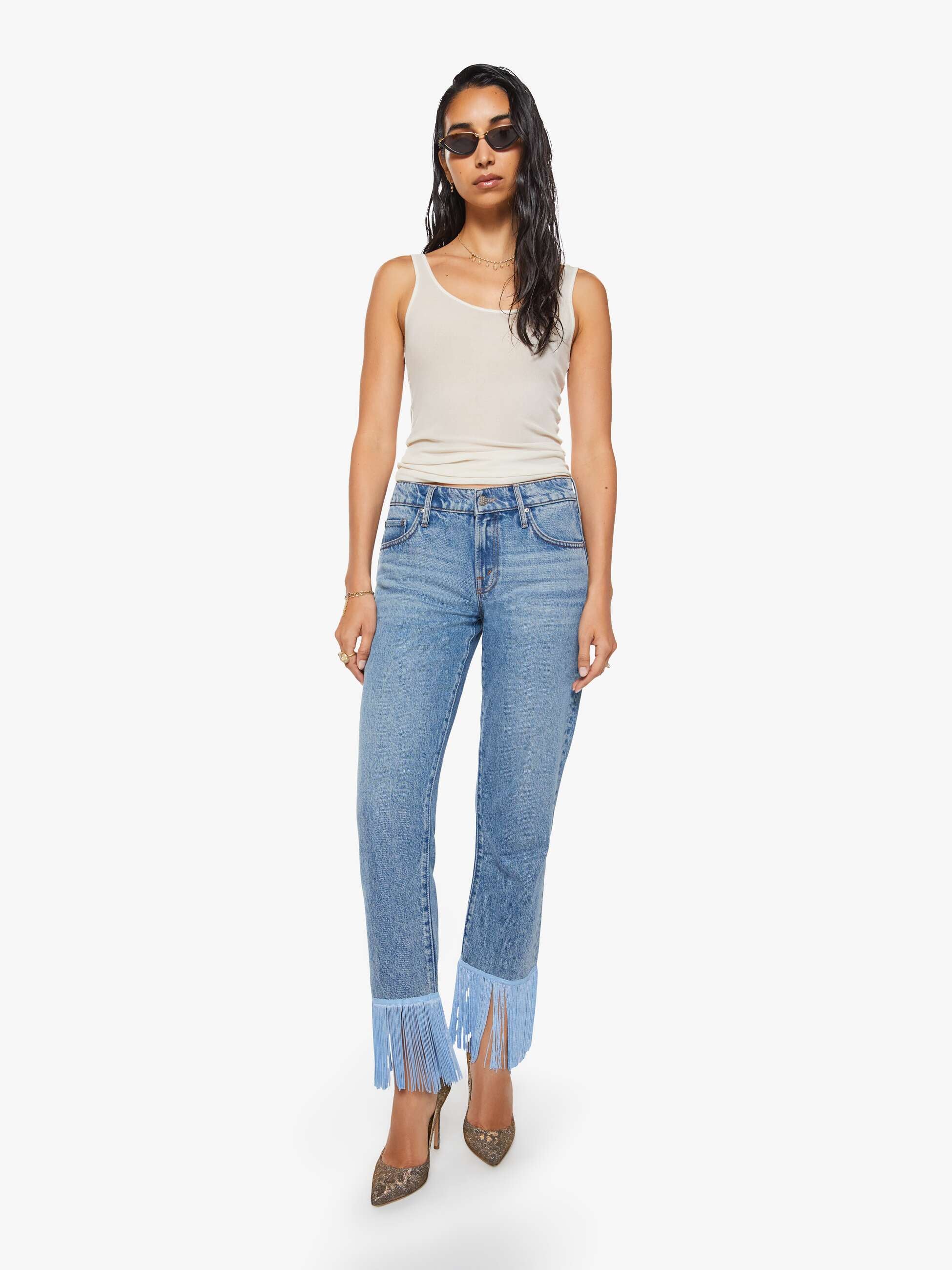 SNACKS! The Relish Fringe Ankle - Jerky | MOTHER DENIM