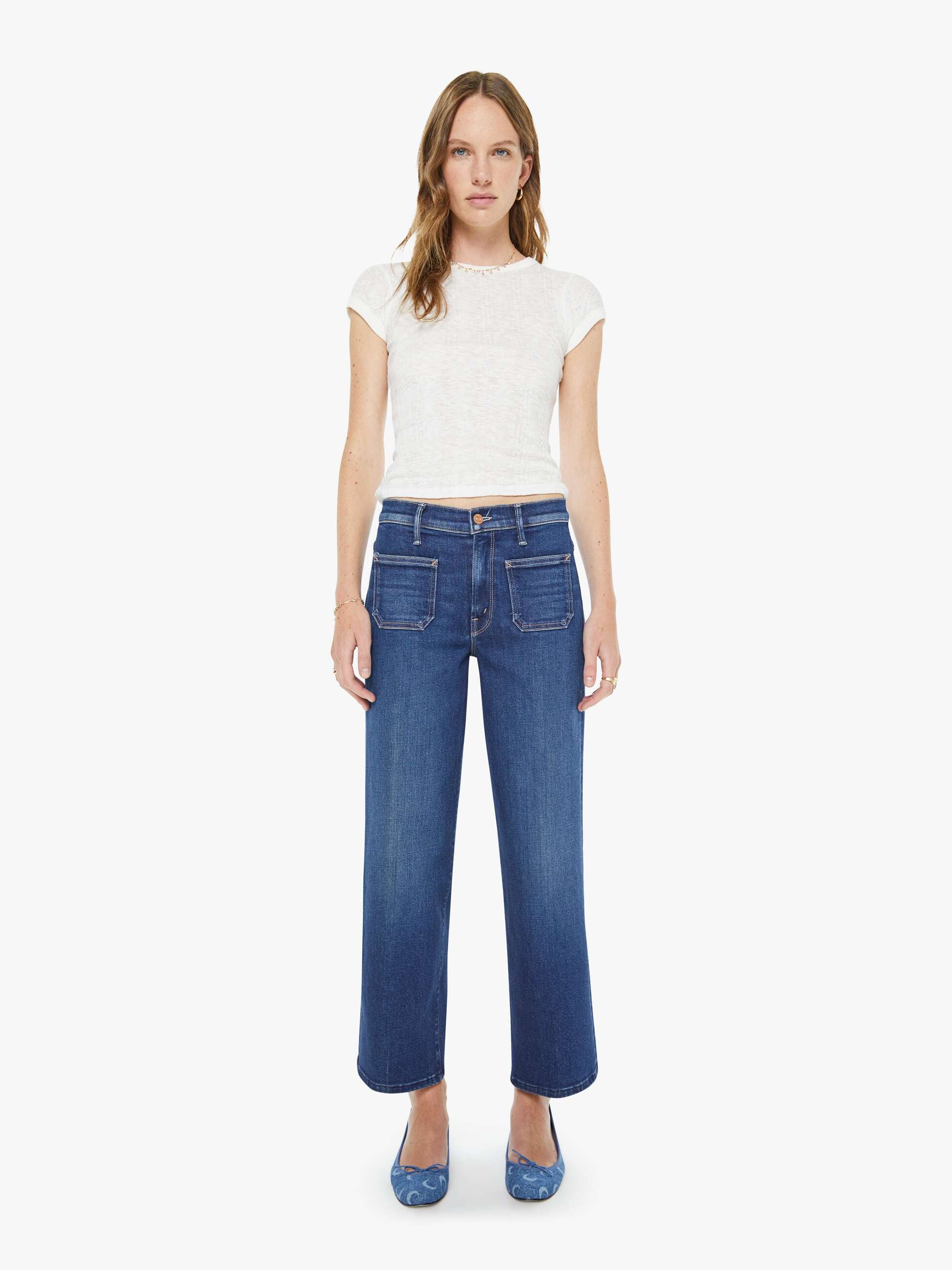The Patch Pocket Mid Rise Maven Ankle - Cocktail Hour | MOTHER DENIM