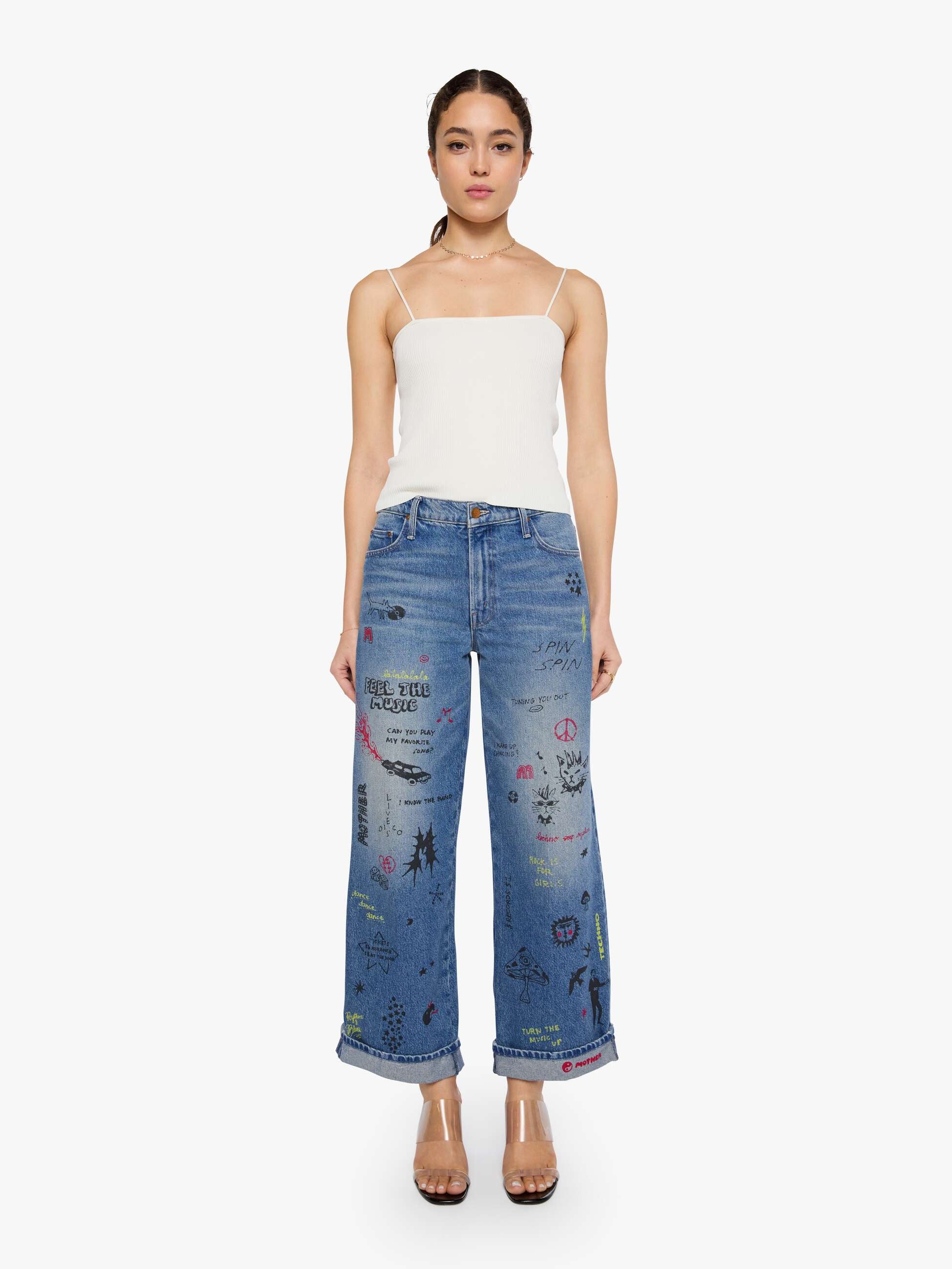 ボトムス・スパッツ Wunderlang 8-9y cosmic jeans SNACKS! The Smoothie Flood Cuff - Tootsie | MOTHER DENIM