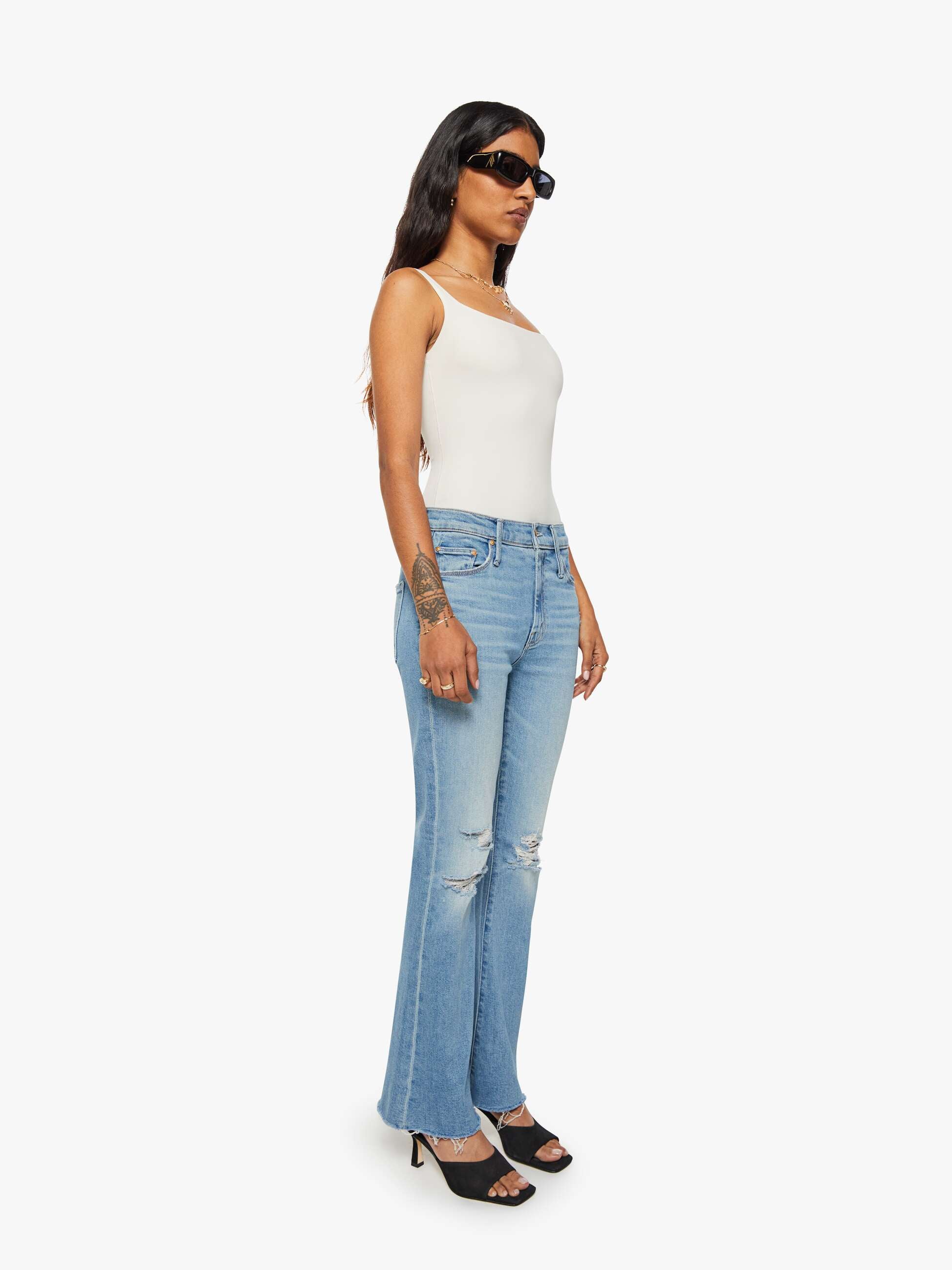 PETITES The Lil Weekender Fray - Chaos Is Calling | MOTHER DENIM