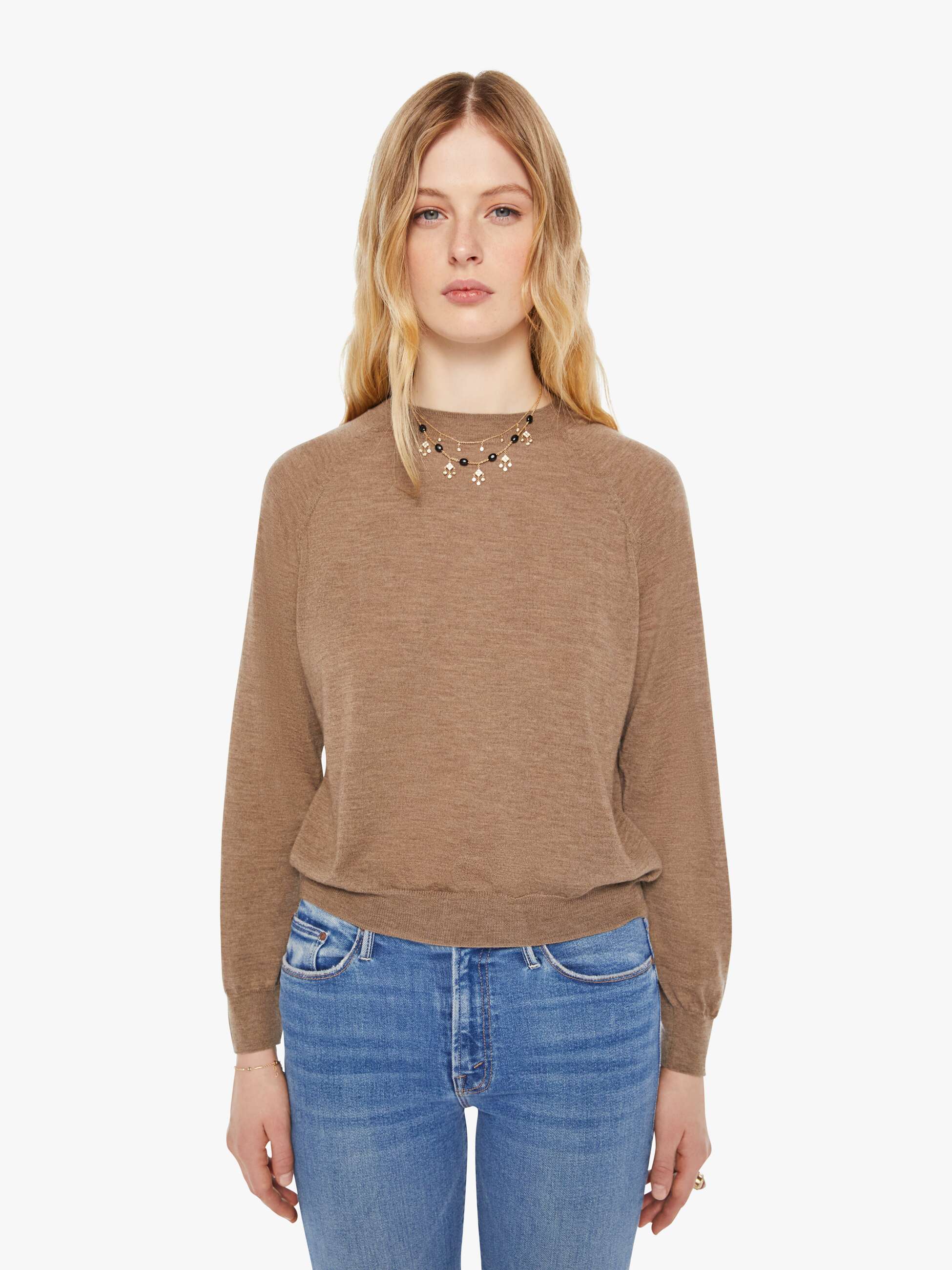 【オフホワイト（15）】Sally Raglan Top  | WOMEN Cely Cropped Cardigan - Sustainable & Stylish Layering Piece