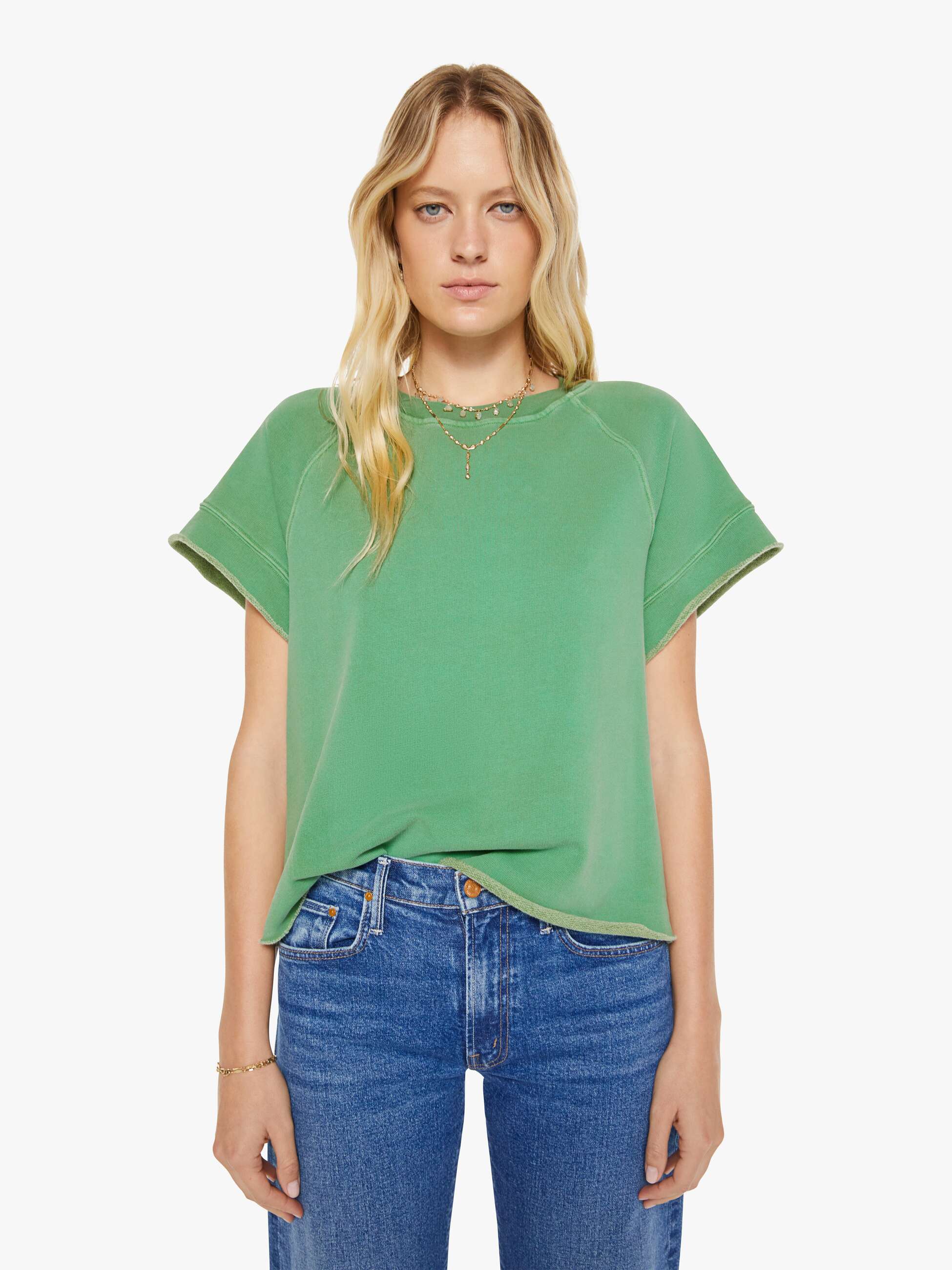 XiRENA Callie Sweatshirt - Aloe Green | MOTHER DENIM