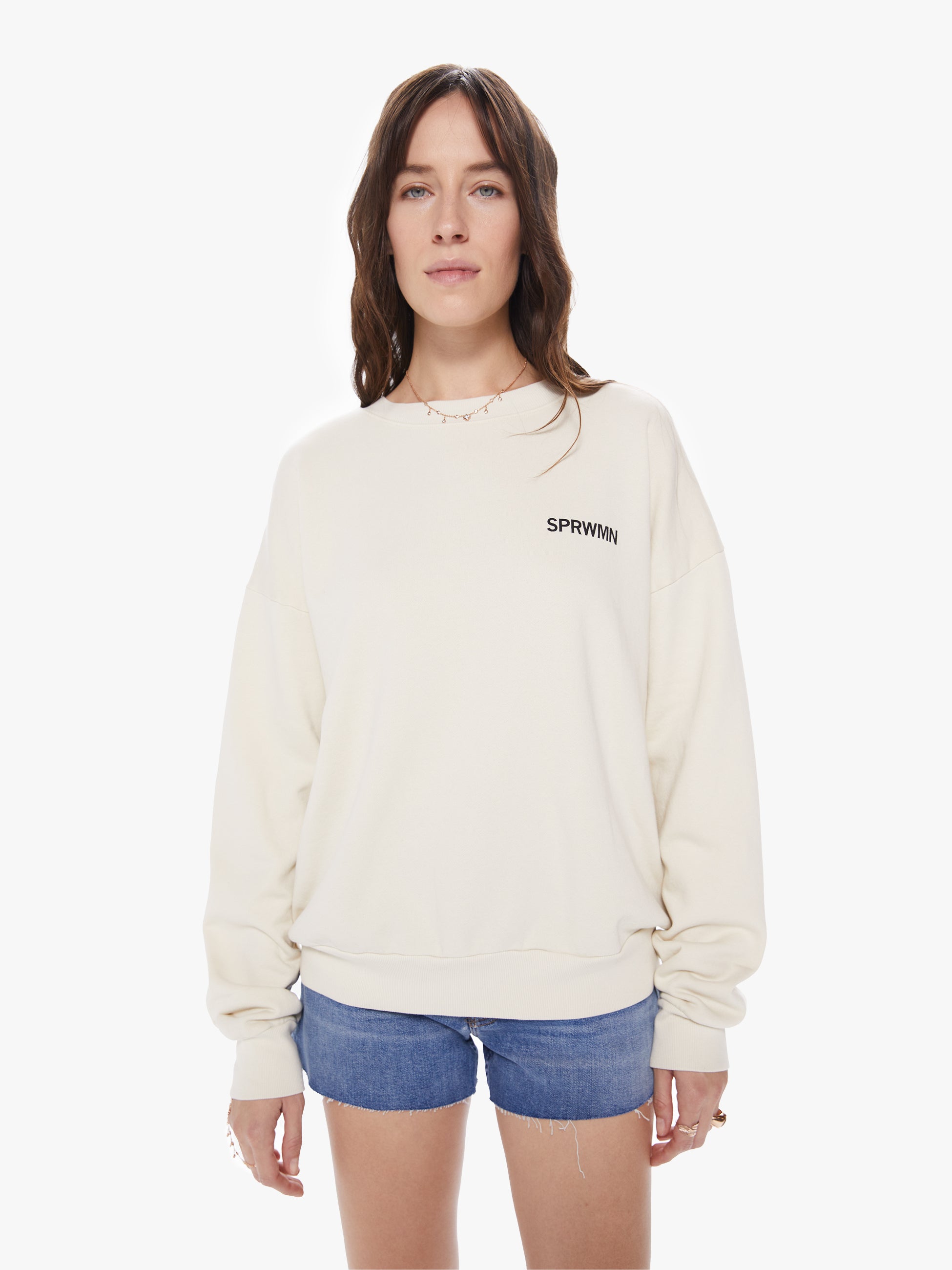 White off white crewneck Clearance
