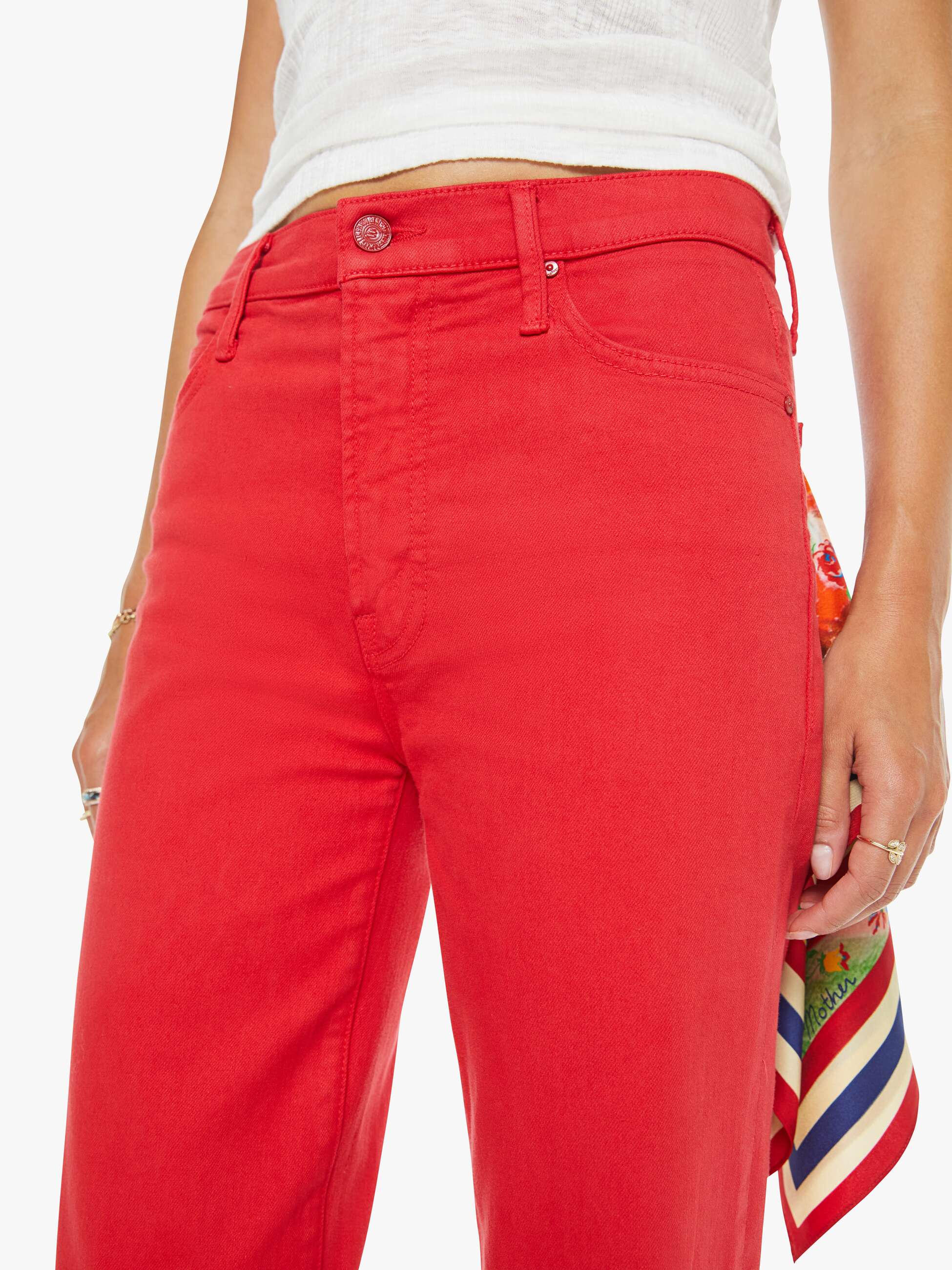 The Kick It - Play Date - Tango Red | MOTHER DENIM