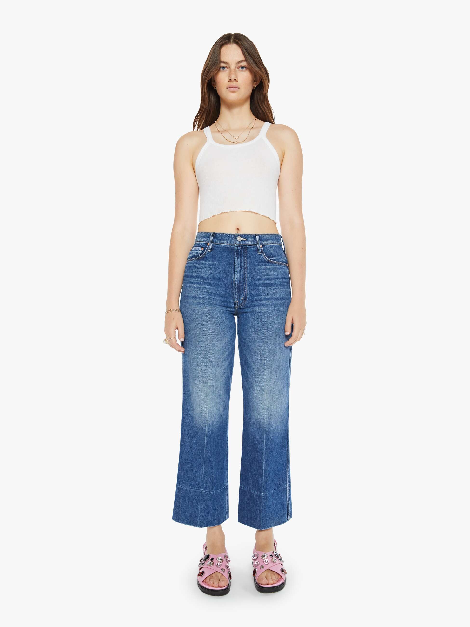 The Maven Wide Hem Ankle - Rags To Riches | MOTHER DENIM