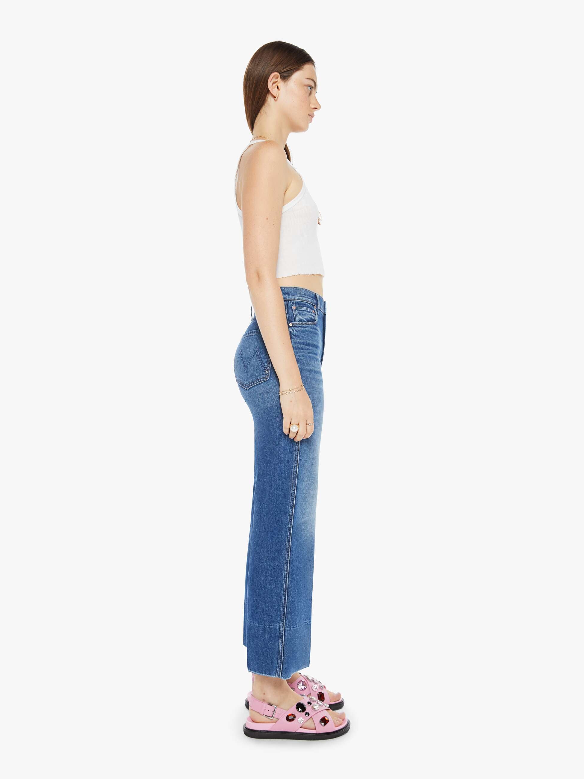 The Maven Wide Hem Ankle - Rags To Riches | MOTHER DENIM