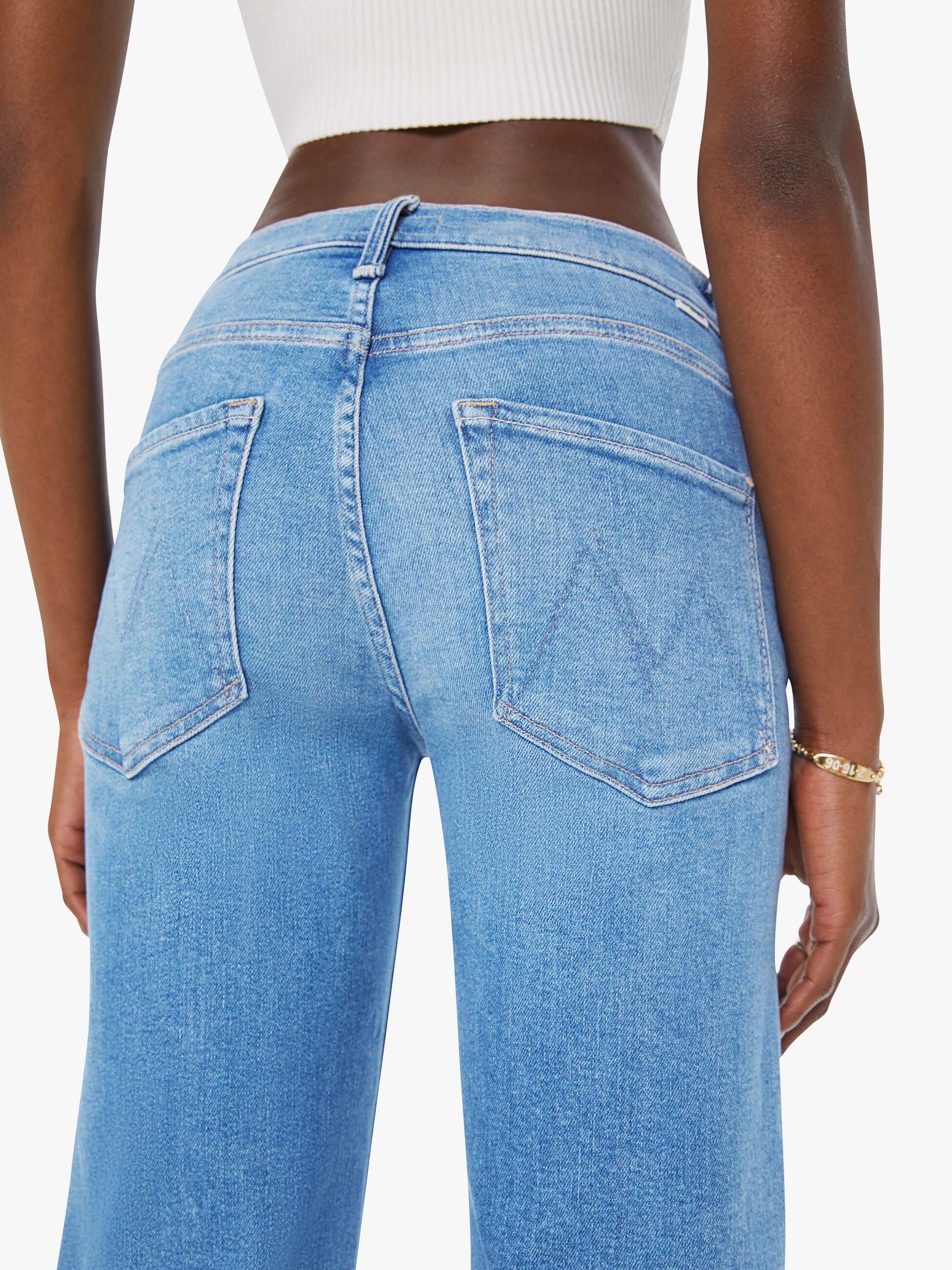 The Mid Rise Rambler Zip Ankle - Out Of The Blue | MOTHER DENIM