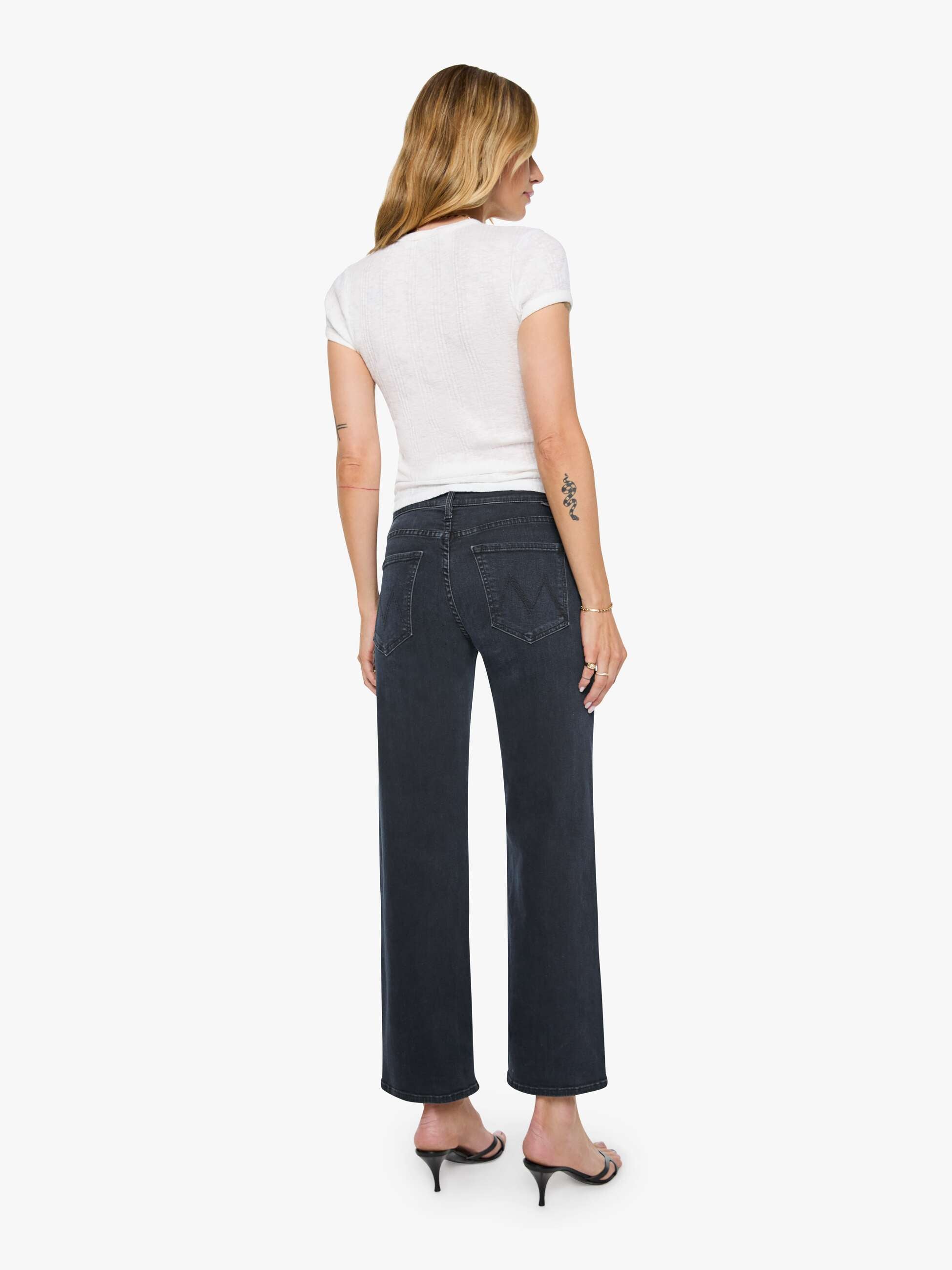 The Mid Rise Zip Rambler Ankle - Night In Venice | MOTHER DENIM