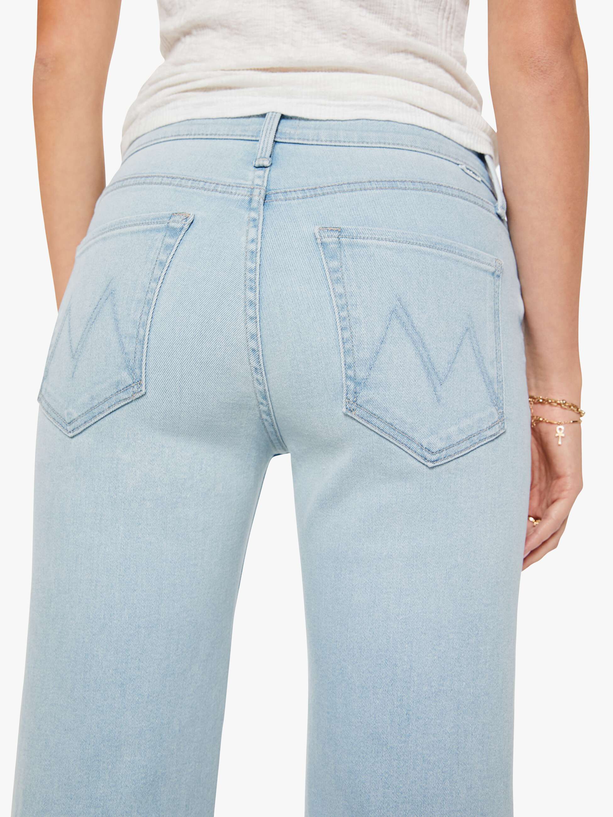 The Mid Rise Rambler Zip Ankle - Pretty Please | MOTHER DENIM