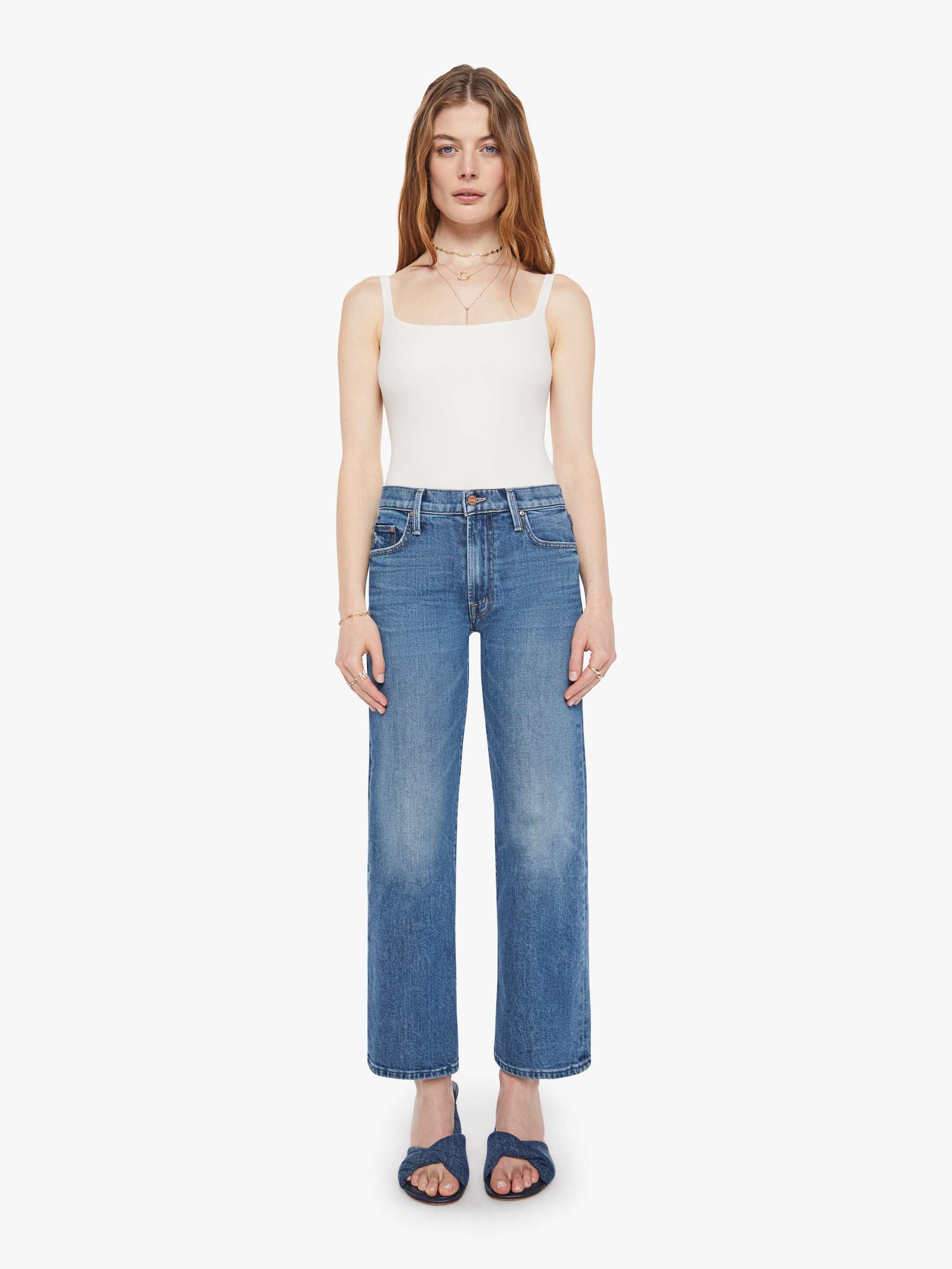 MOTHER マザー rambler zip ankle The Mid Rise Rambler Zip Ankle - Tambourine Man | MOTHER DENIM