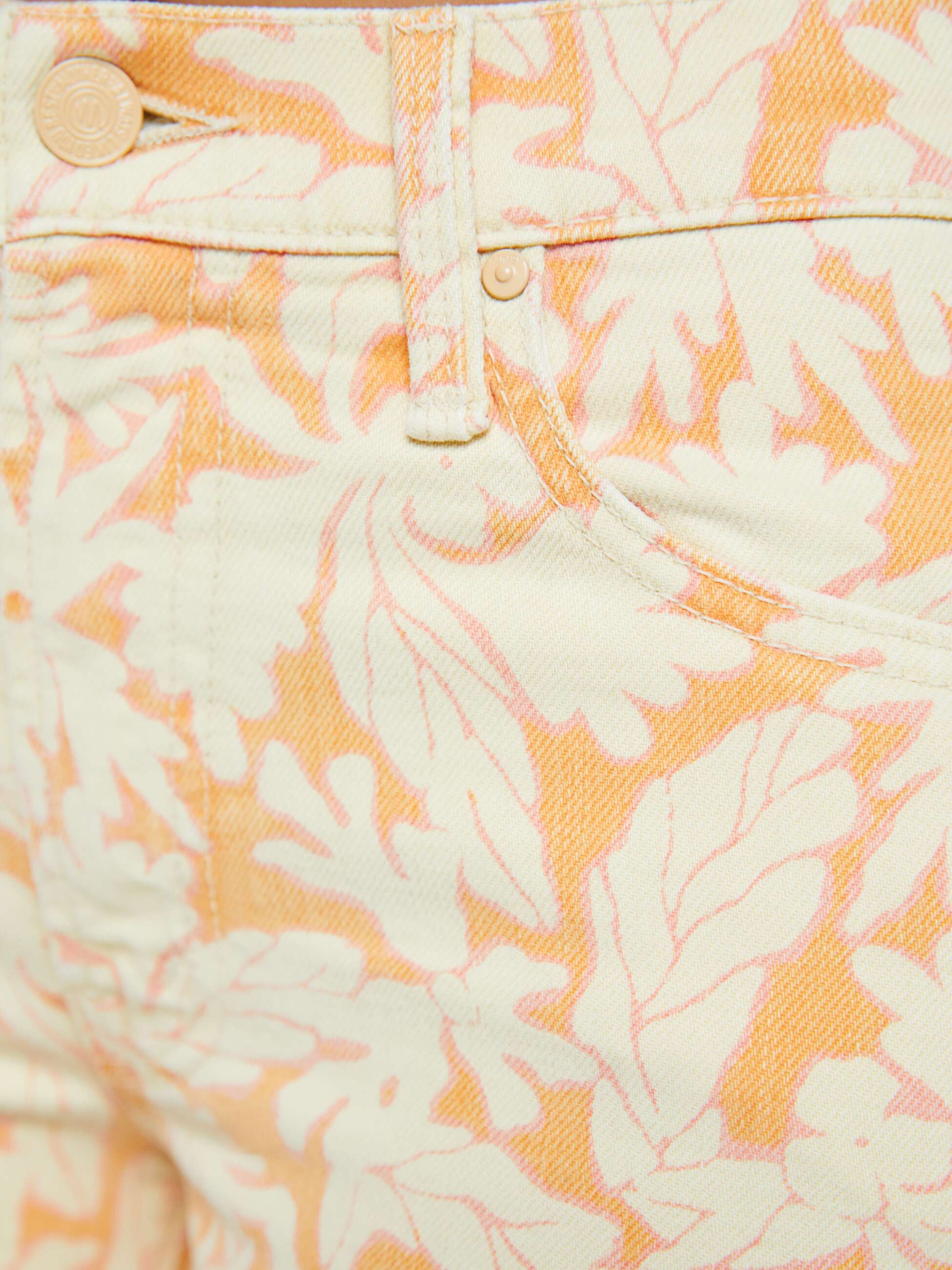 The Mid Rise Zip Rambler Ankle - Coral Reef | MOTHER DENIM