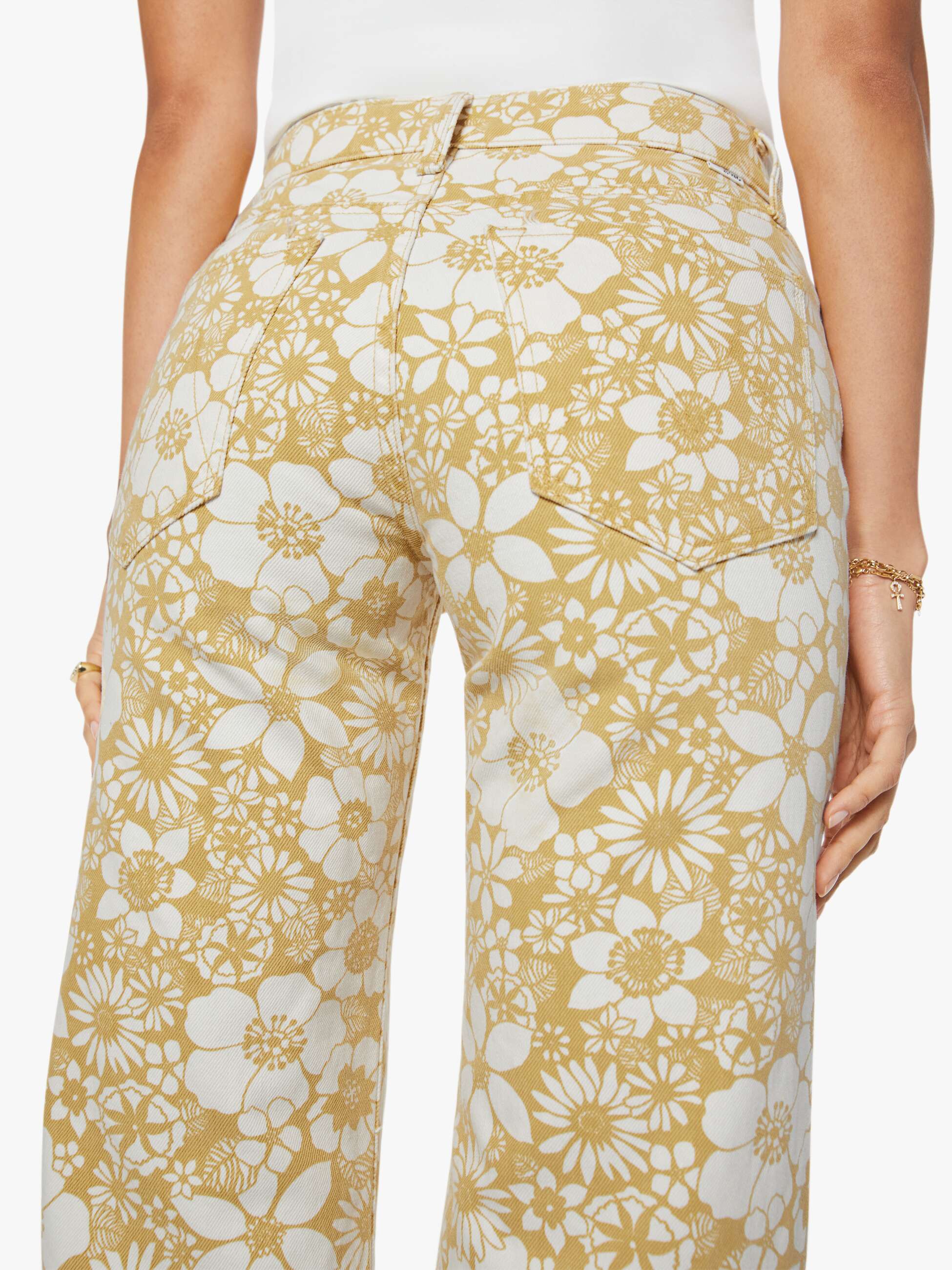 The Mid Rise Rambler Zip Ankle - Floral Notes | MOTHER DENIM