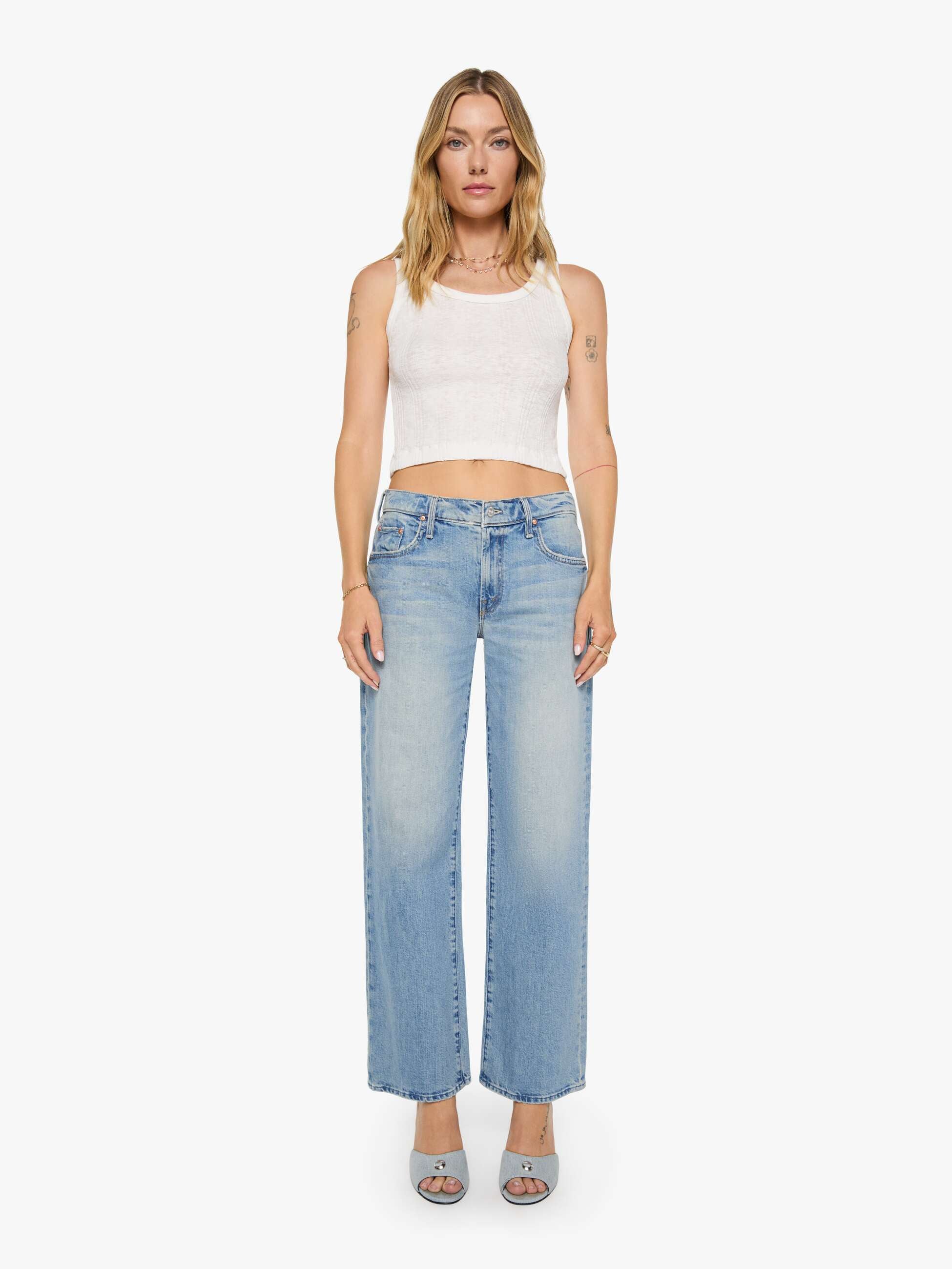 The Mid Rise Rambler Zip Skimp - I Confess With Heart | MOTHER DENIM