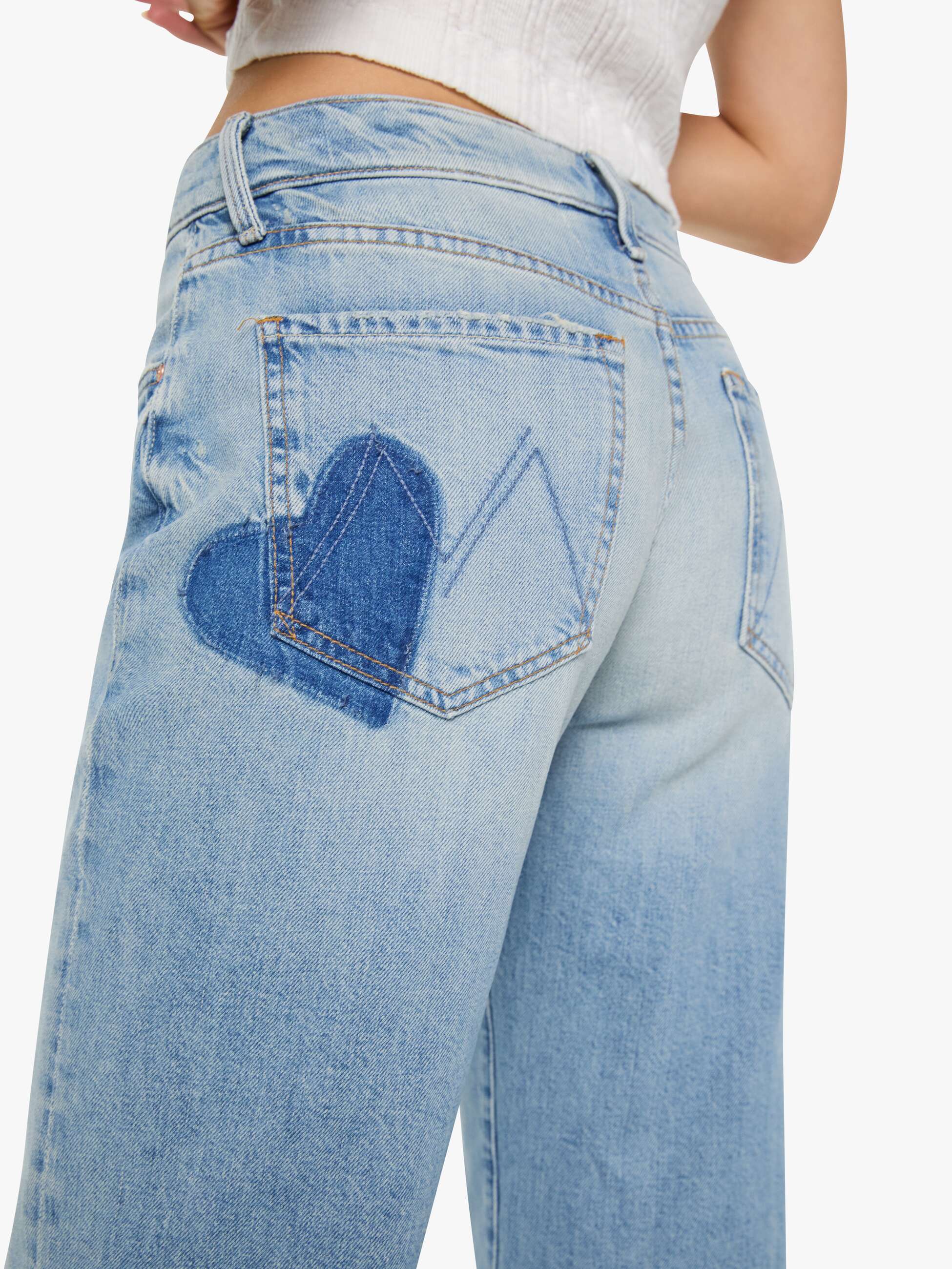 The Mid Rise Rambler Zip Skimp - I Confess With Heart | MOTHER DENIM