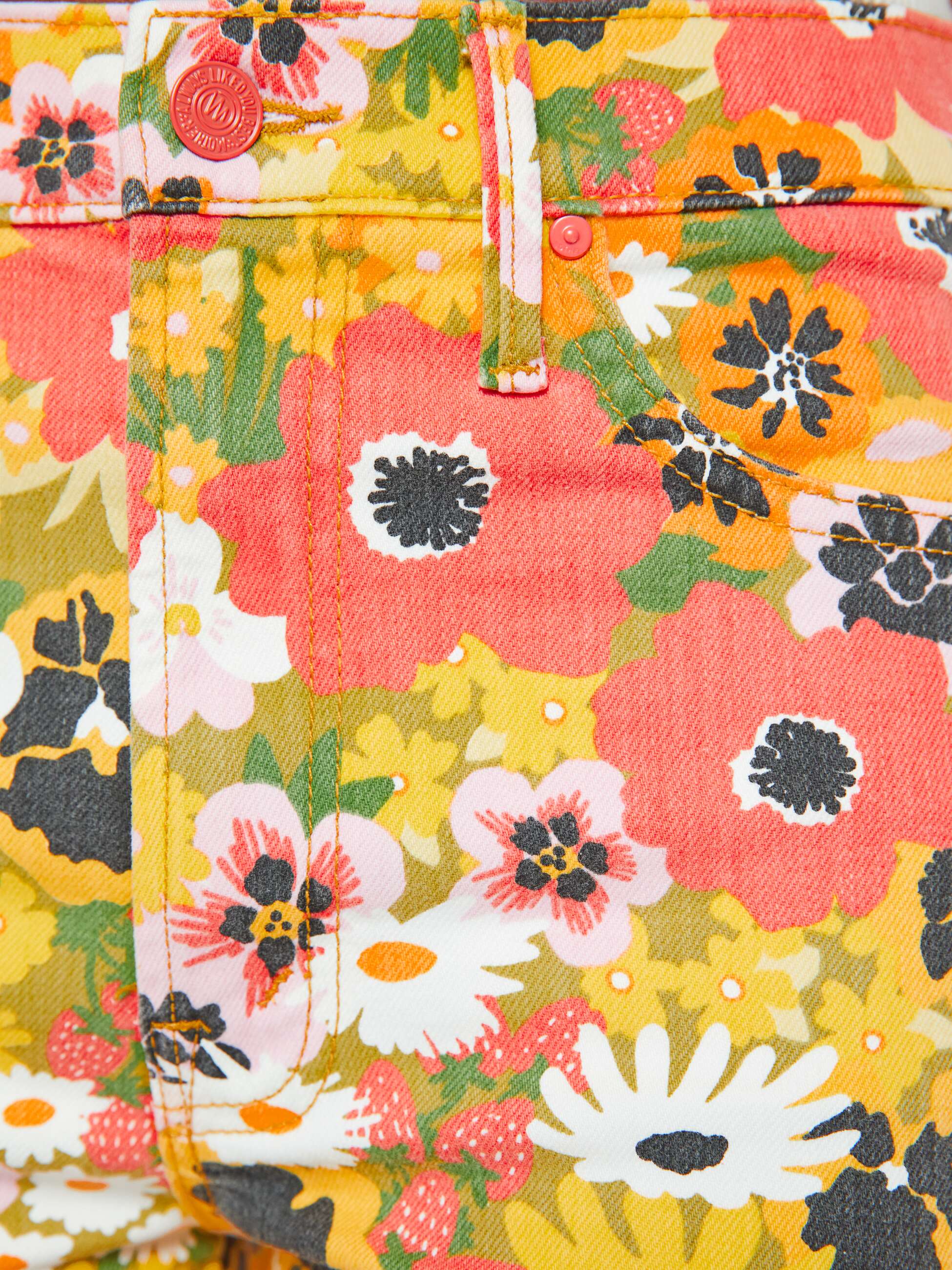 The Mid Rise Smokin' Double Flood - Flowers Al Fresco | MOTHER DENIM