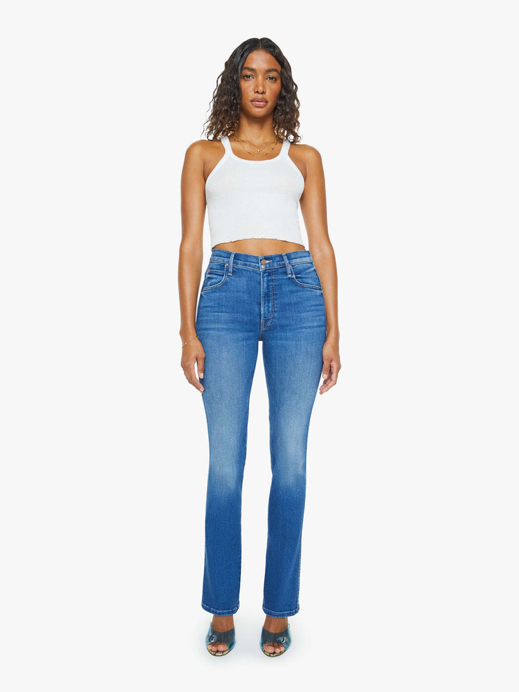 The Mid Rise Smokin' Double Sneak Nip It In The Bud MOTHER DENIM