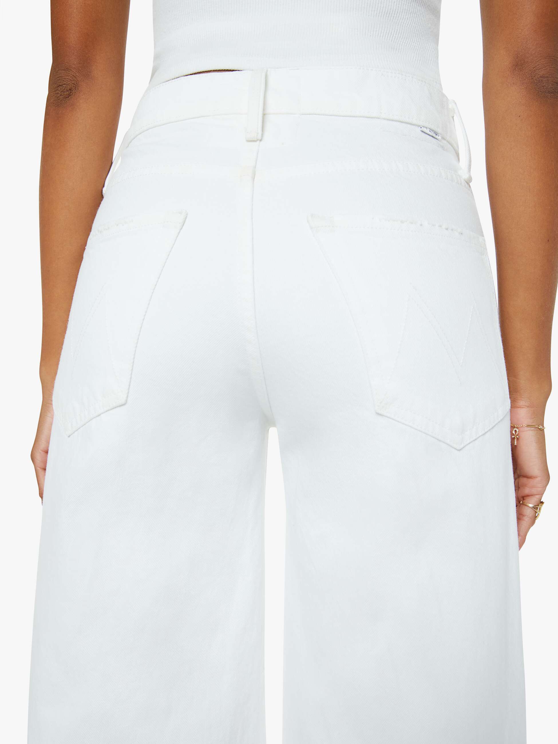 The Ditcher Roller Zip Ankle - Picket Fence | MOTHER DENIM