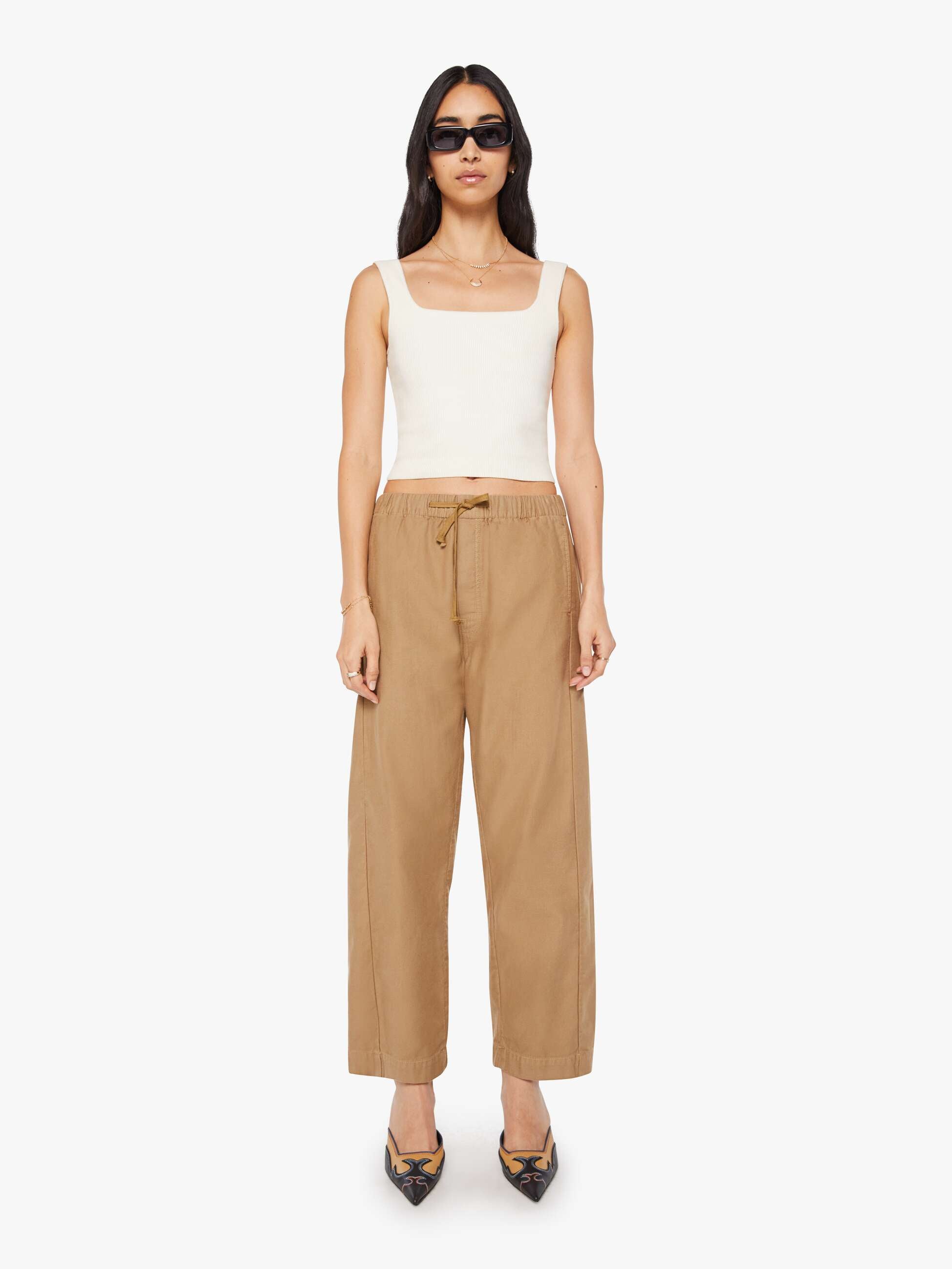 The Drawn Half-Pipe Ankle -Sir, Yes Sir! Chipmunk | MOTHER DENIM