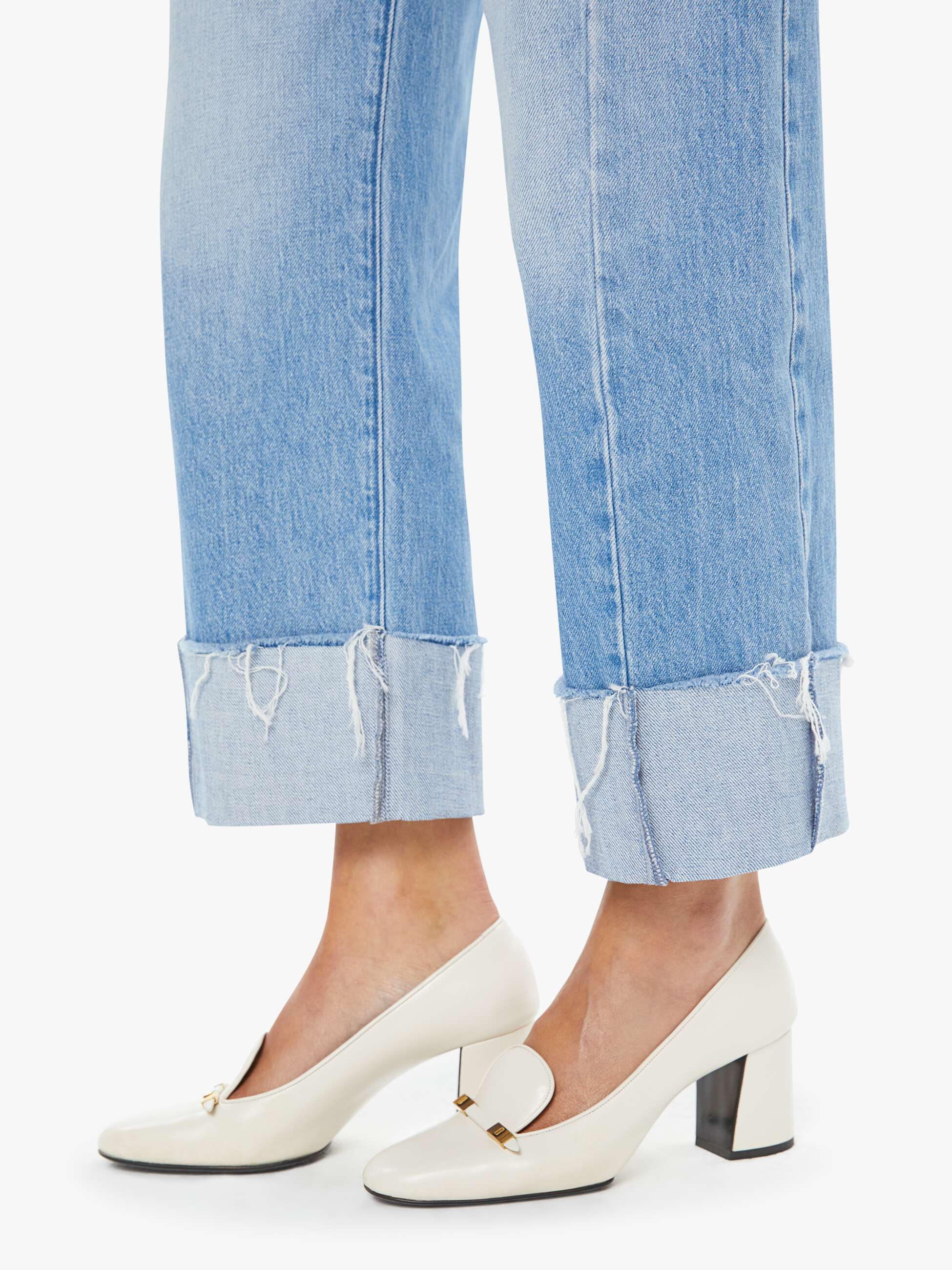The Half-Pipe Ankle Cuff Fray - Last Bite | MOTHER DENIM