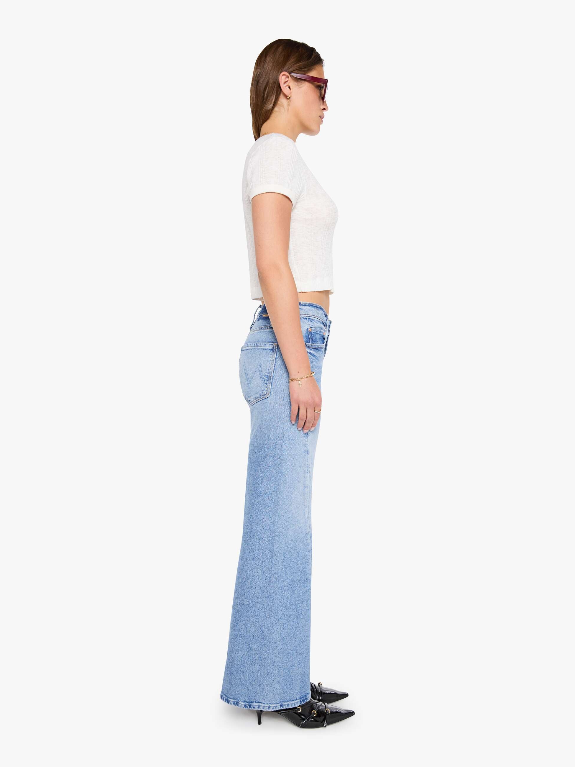 The Mid Rise Sidestepper Twist Sneak - Sow Surreal | MOTHER DENIM