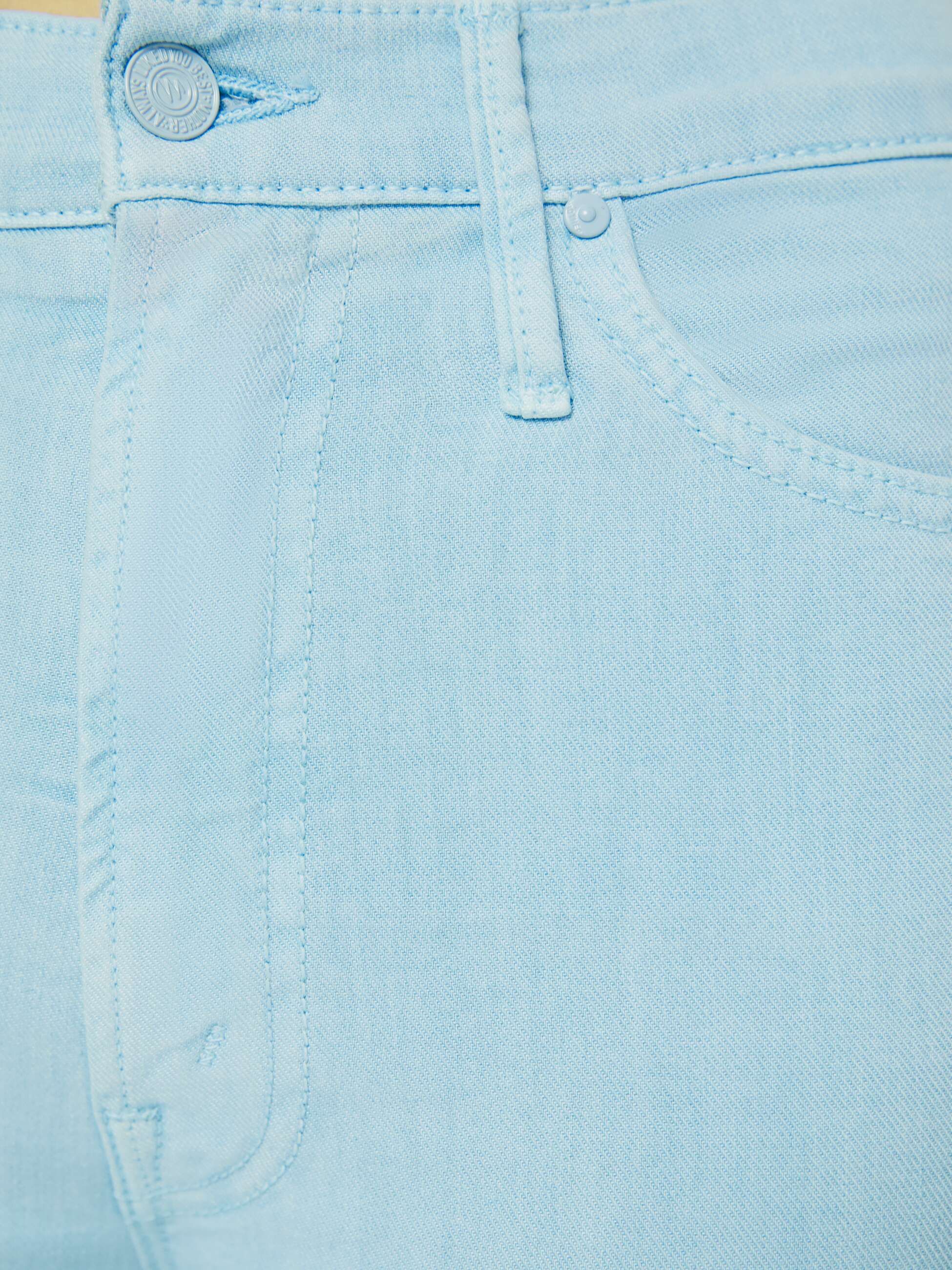 The Insider Crop Step Fray - Chalk It Up- Blue Glow | MOTHER DENIM