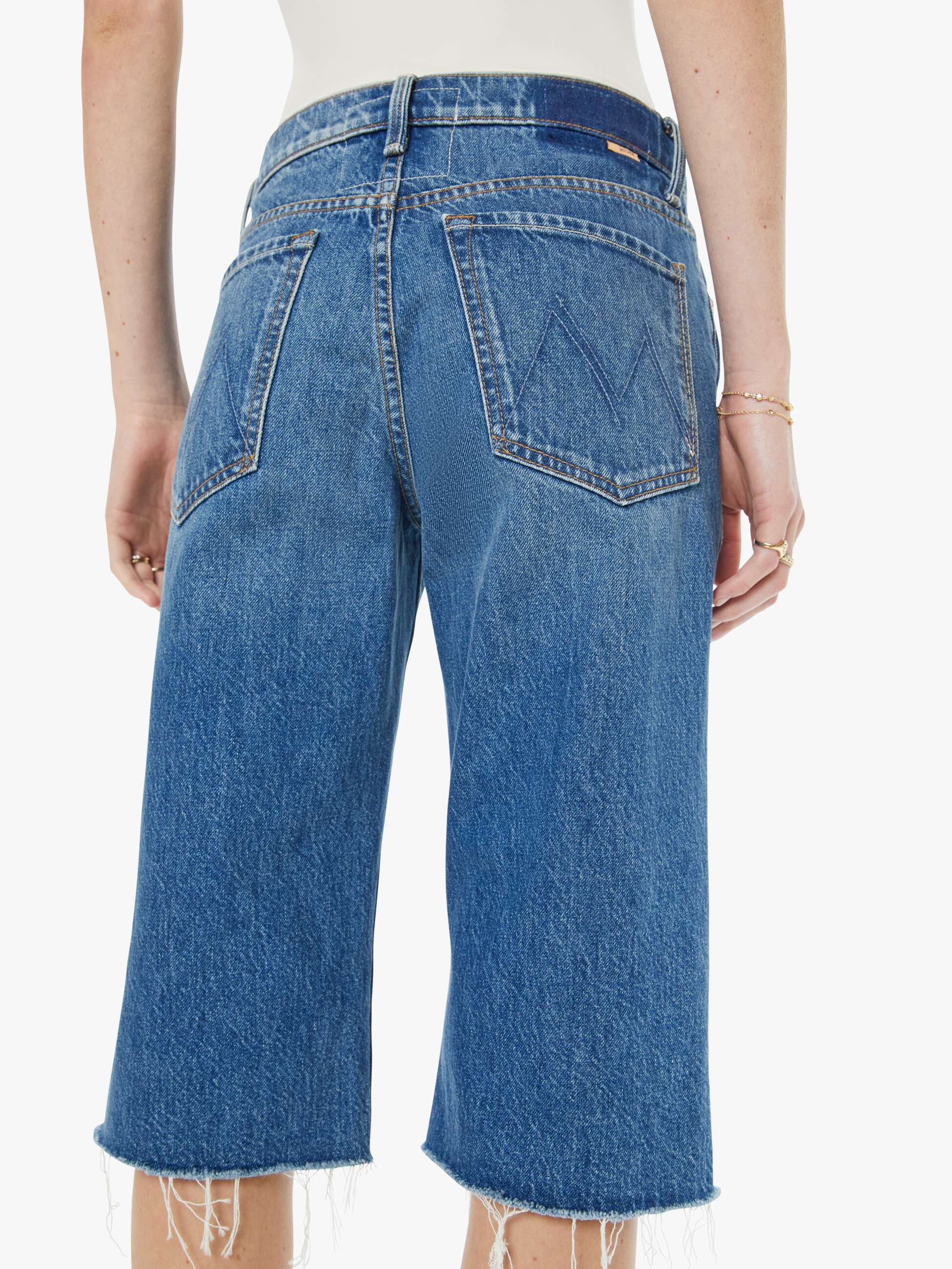 The Kick It Half N' Half Fray - Green Thumb | MOTHER DENIM