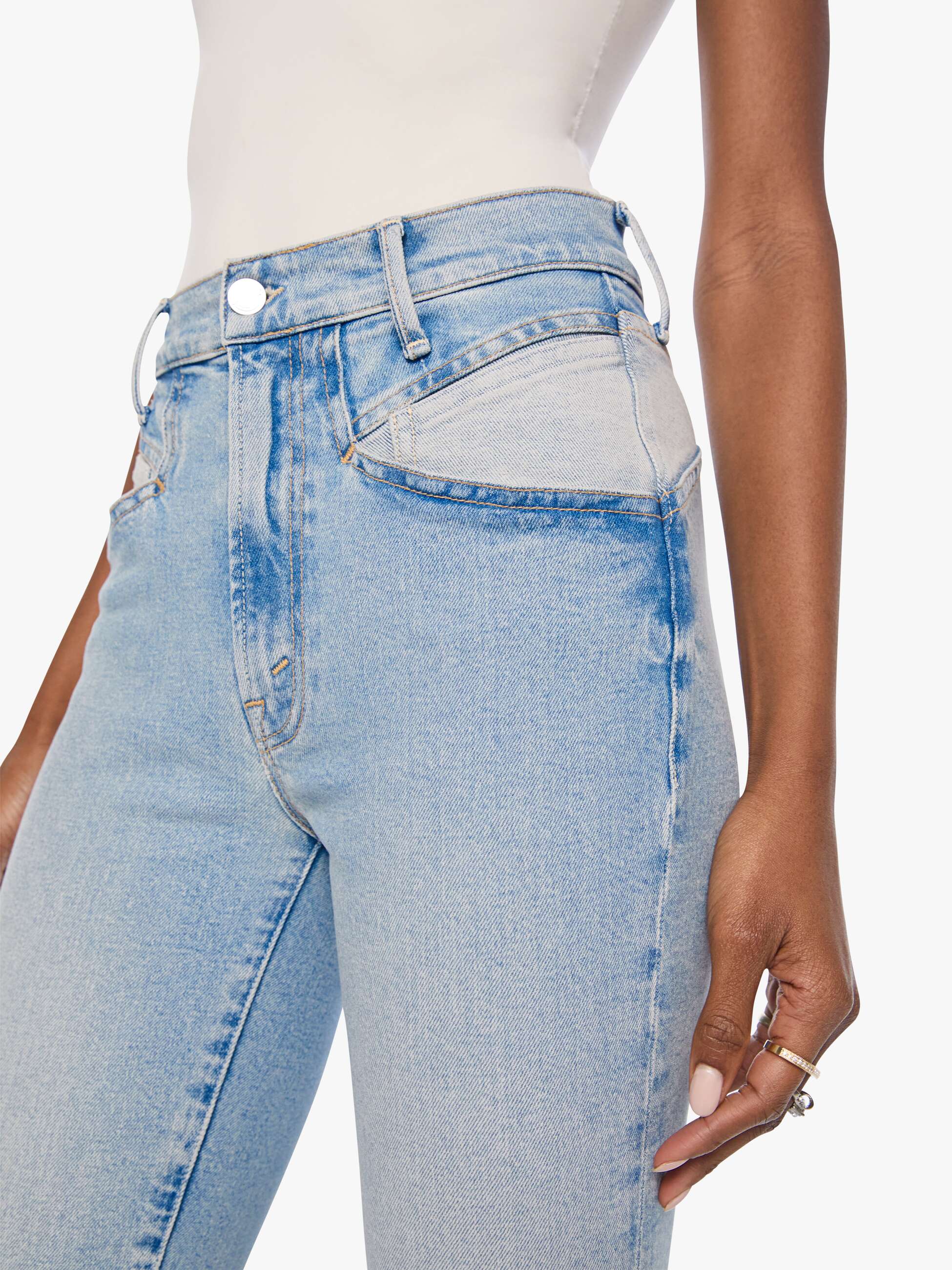 High Waisted X-Wing Dazzler Hover - Dancercise | MOTHER DENIM
