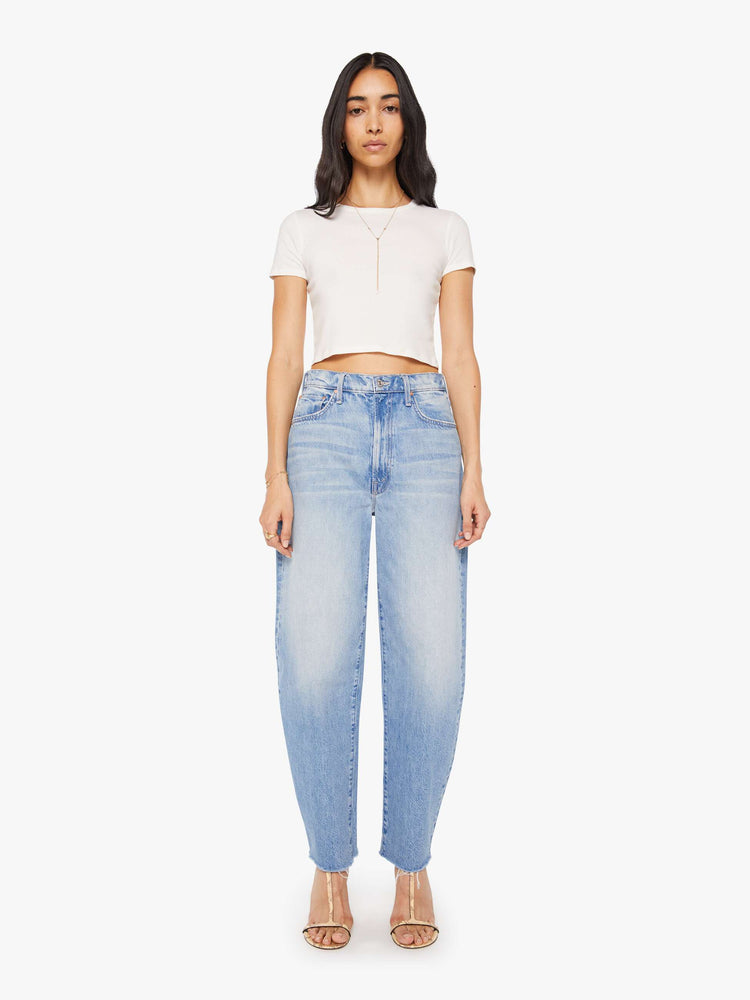 The Fangirl Hover Fray Floral Fury MOTHER DENIM - Main Image