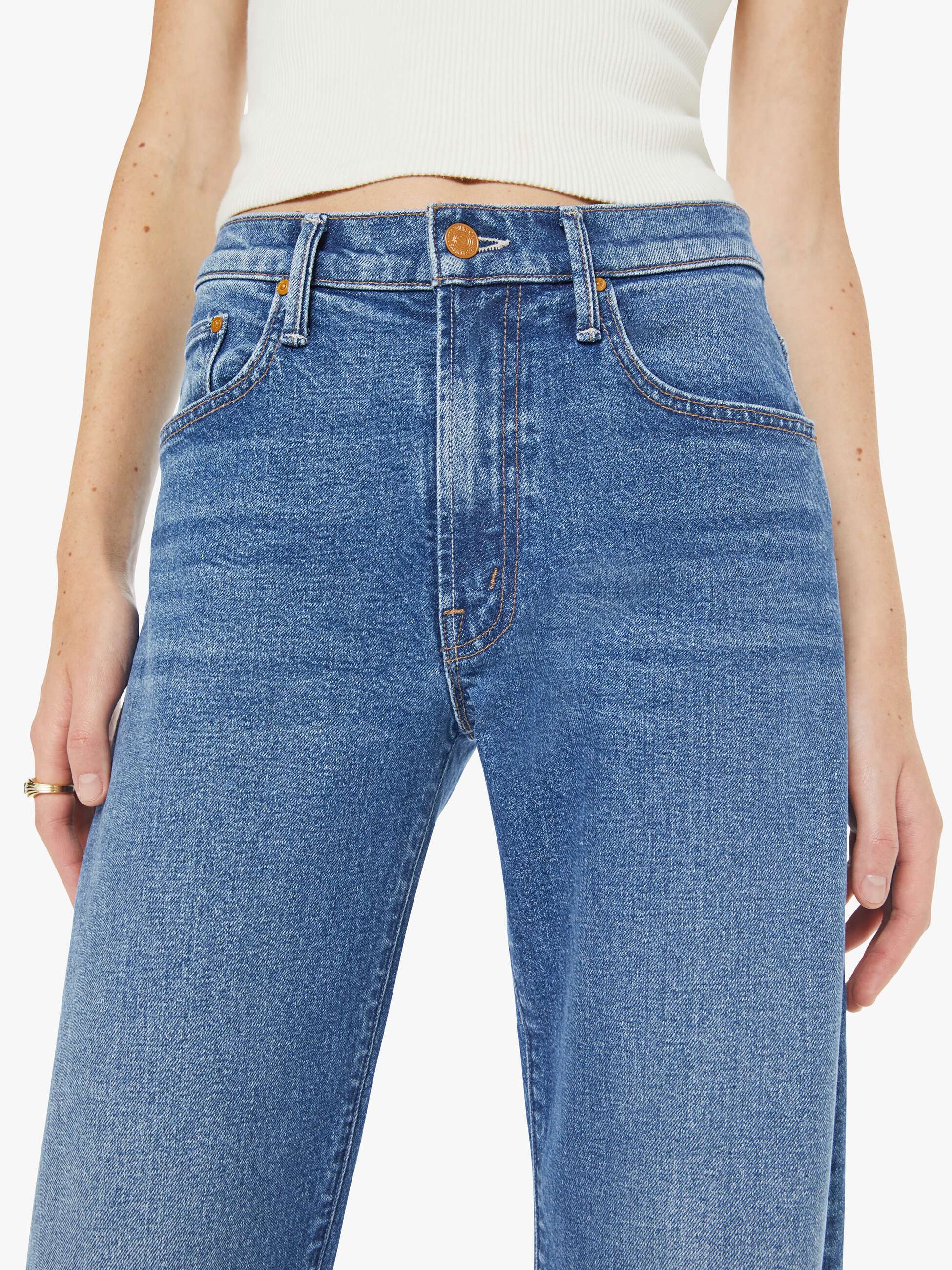 The Mid Rise Lasso Heel - Knick Knack Paddy Whack | MOTHER DENIM