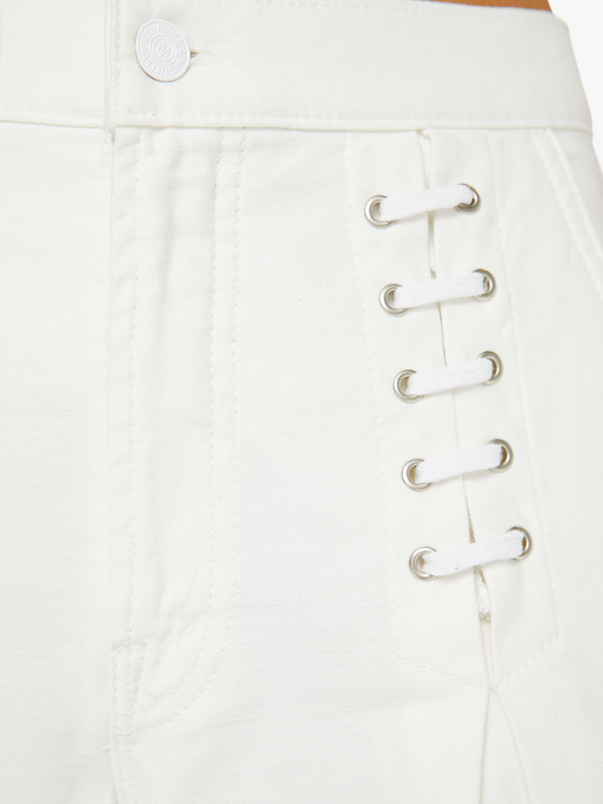 The Undercover Lace Up Sneak - Sir, No Sir! - White | MOTHER DENIM