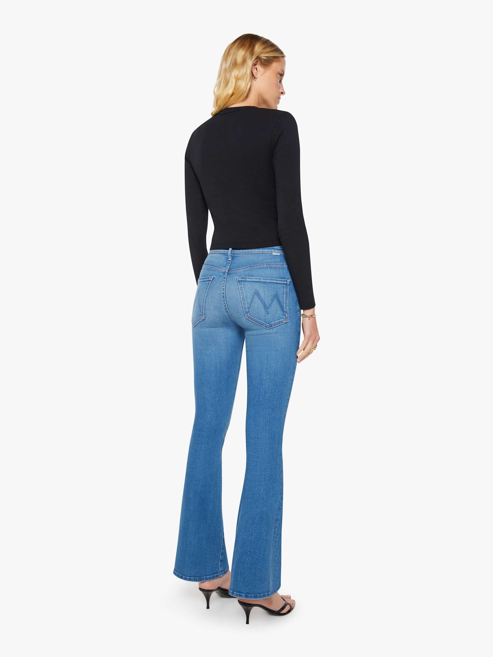 MOTHER The Weekenderジーンズ　デニム　フレア　ブルー　丈長め The Weekender - Piece By Piece | MOTHER DENIM