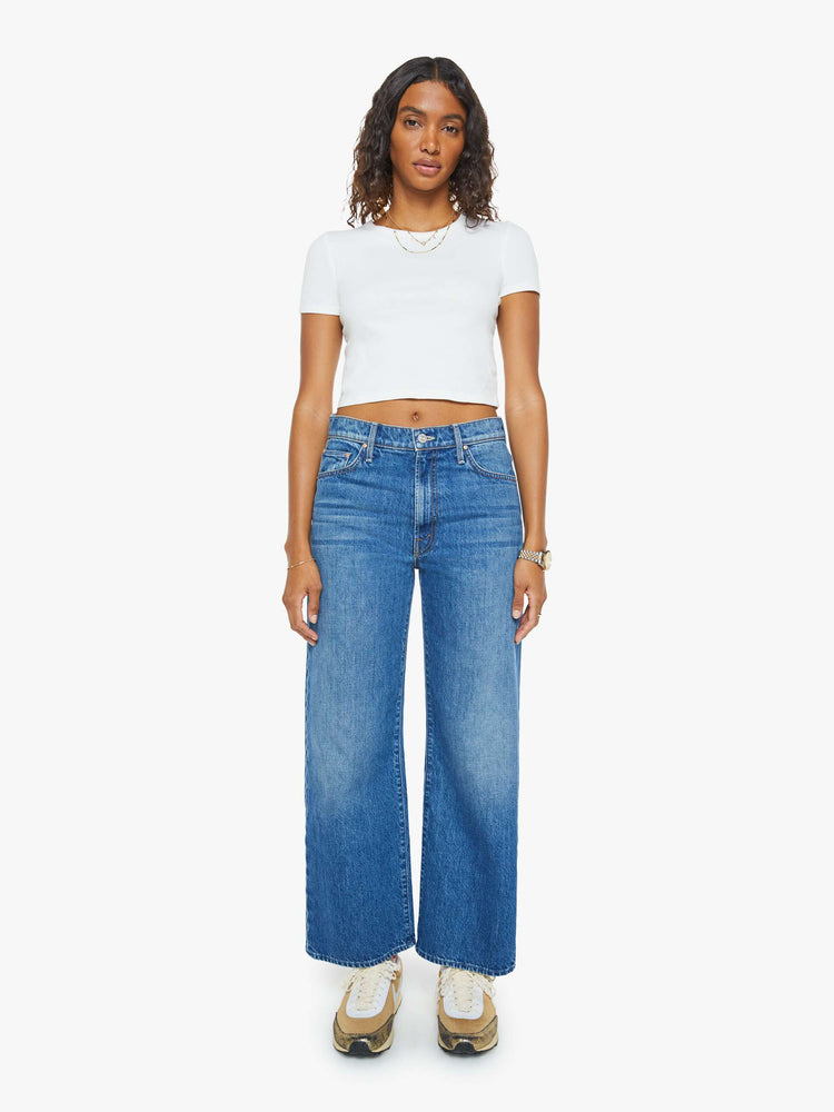 Mother Denim Jeans Mom Jeans Sale The Dodger Ankle Green Thumb