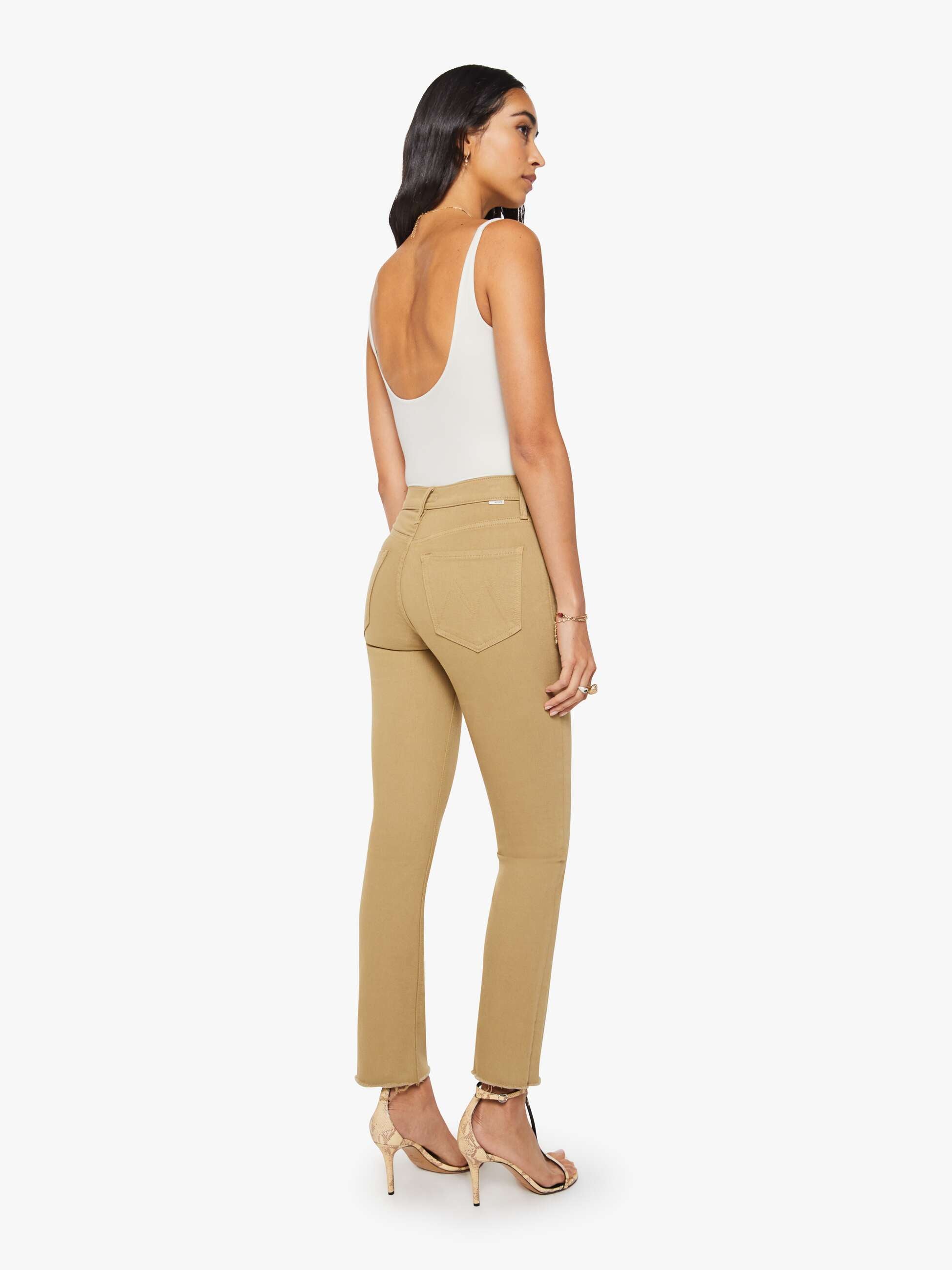 The Mid Rise Dazzler Ankle Fray - Prairie Sand | MOTHER DENIM
