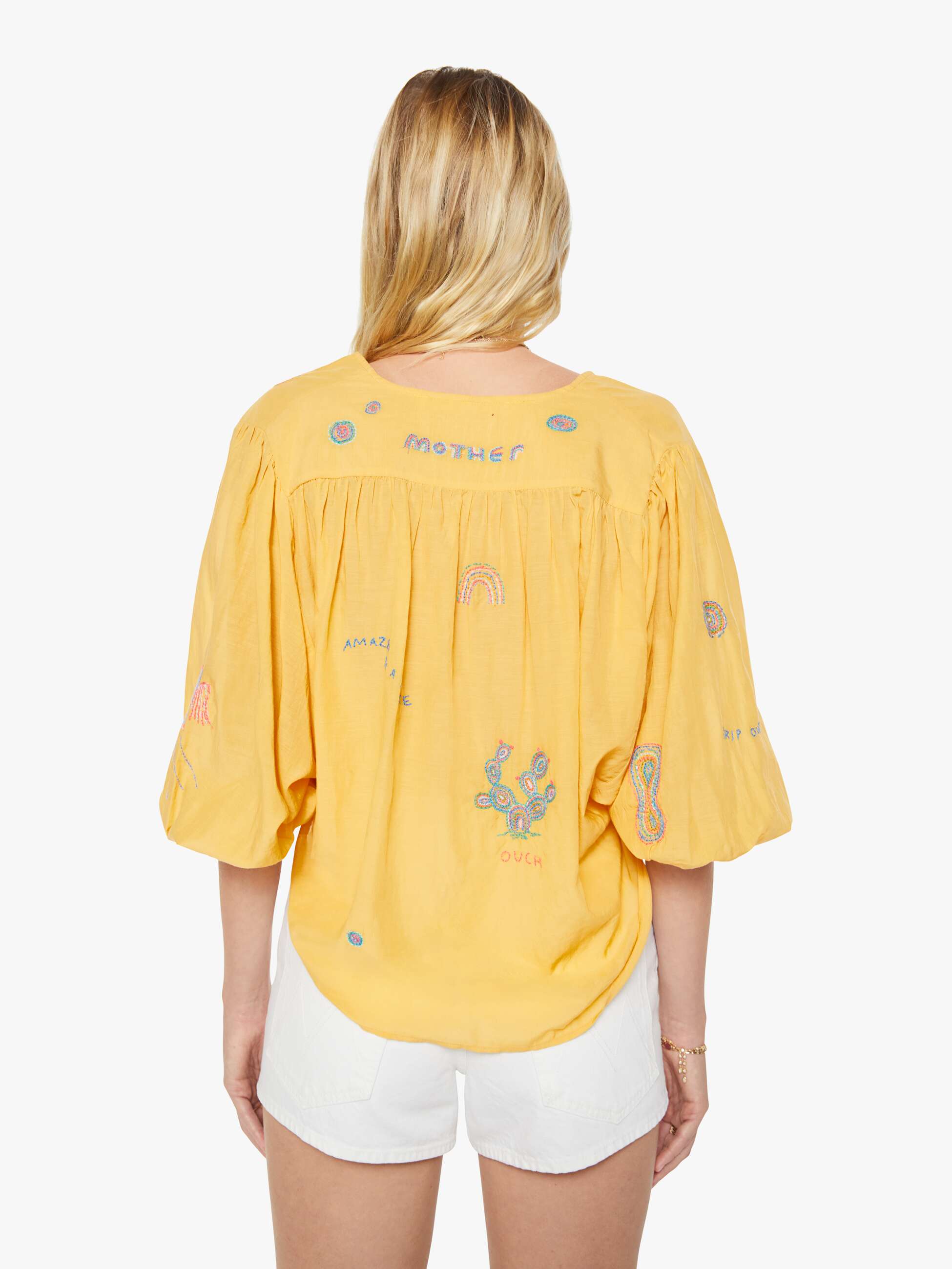 The Breeze Yoke Top - Golden Apricot | MOTHER DENIM