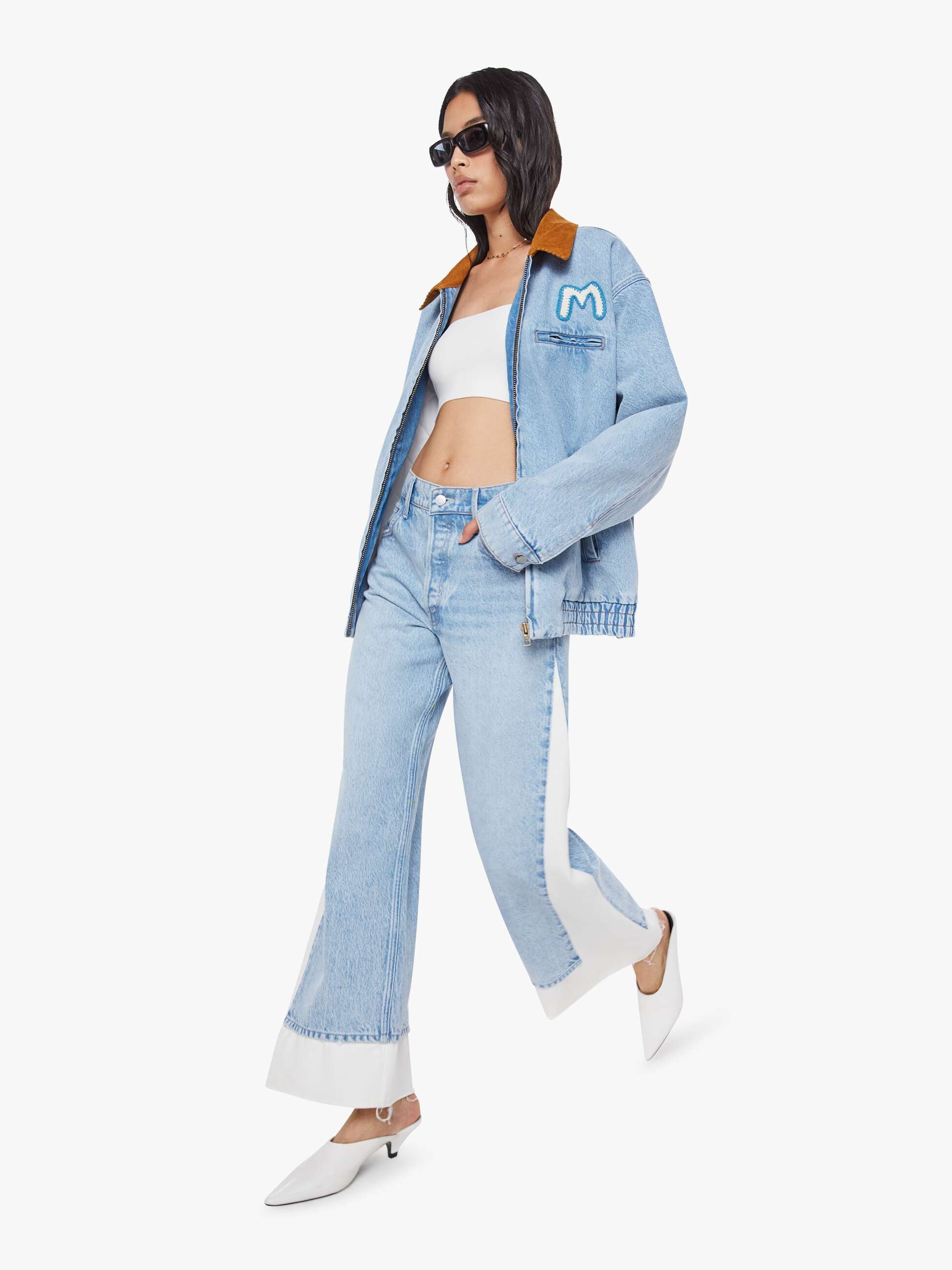   Jeans バックプリント　ダウン　M SNACKS! The Super Sizer - Deep Fried | MOTHER DENIM