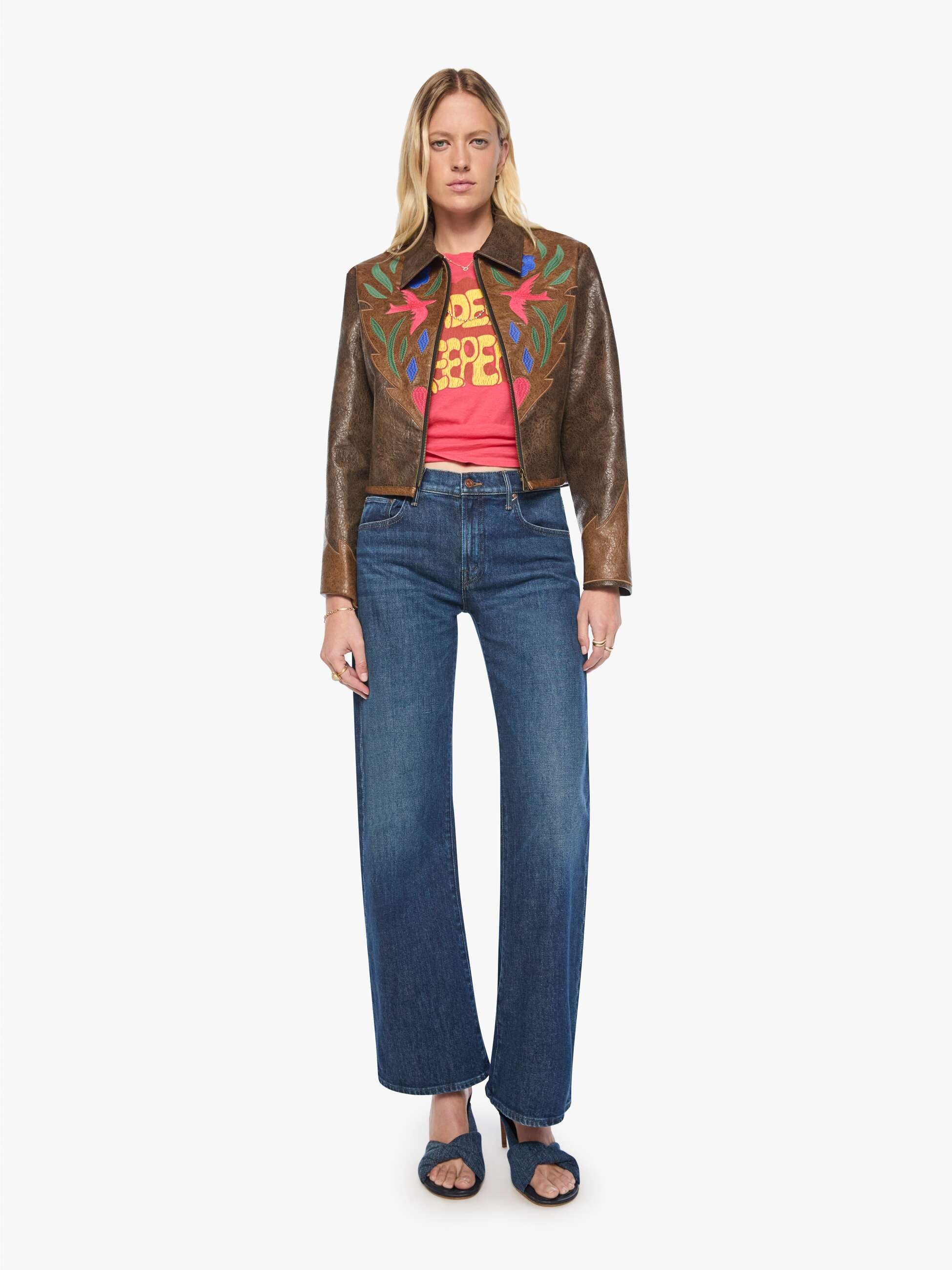 The Open Book Zip - Picante | MOTHER DENIM