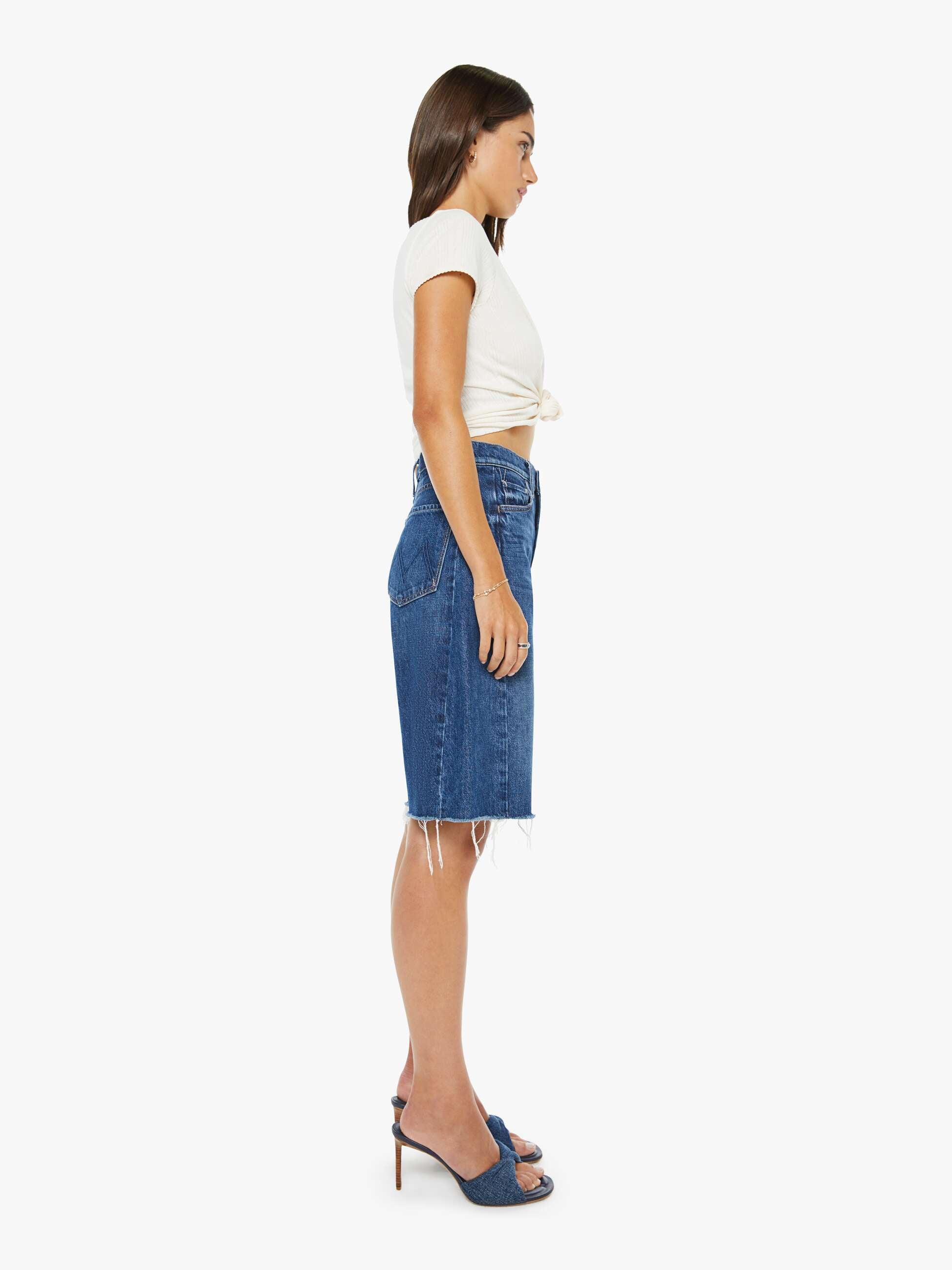 The Half-Pipe Bermuda Fray - Did You Bring Me Anything? | MOTHER DENIM