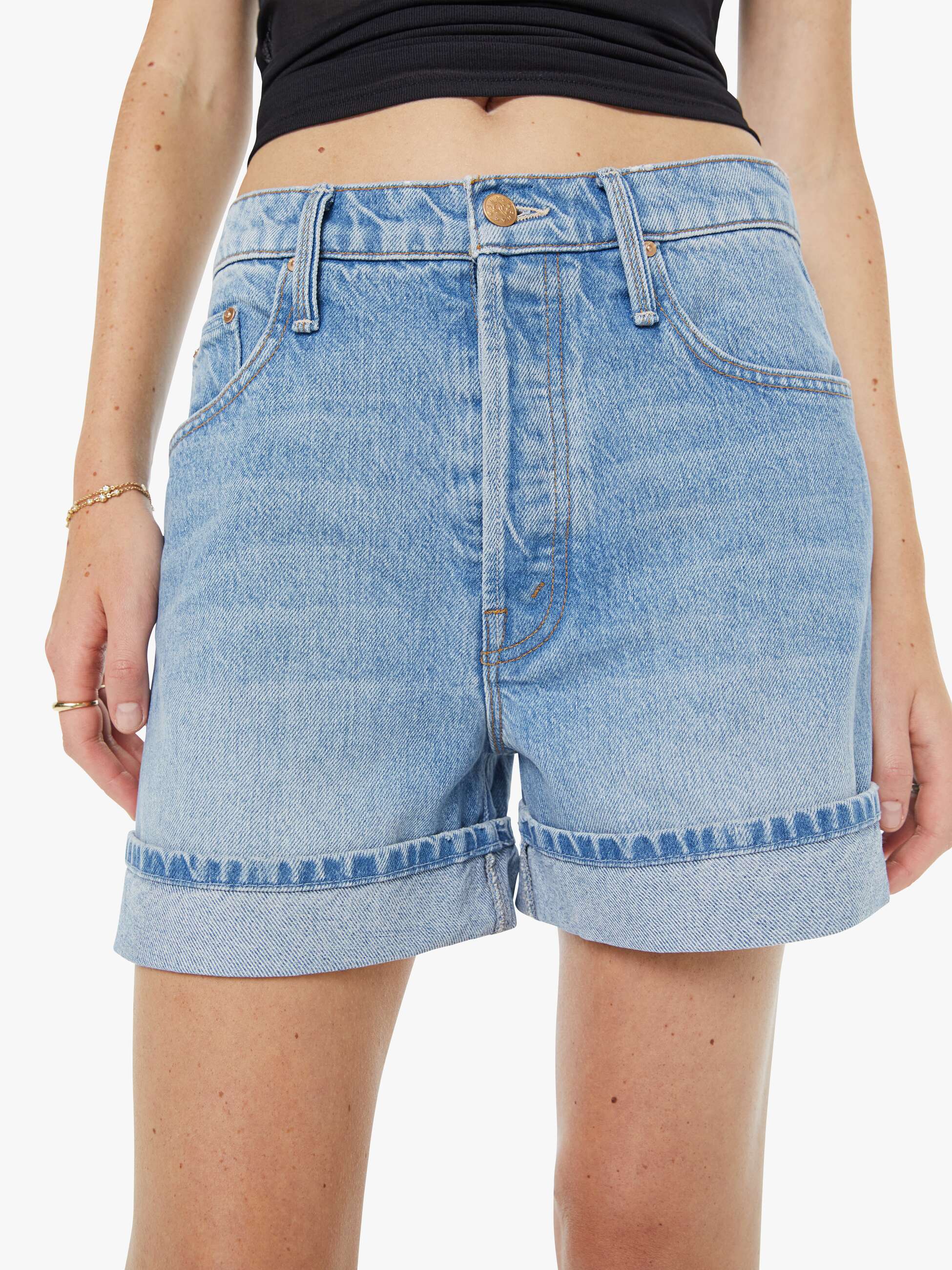 SNACKS! The Culotte Cuffed Short - BYOB | MOTHER DENIM
