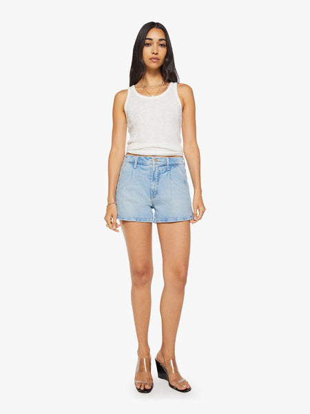 The Pleated Rambler Prep Short - Fringe Benefits | MOTHER DENIM