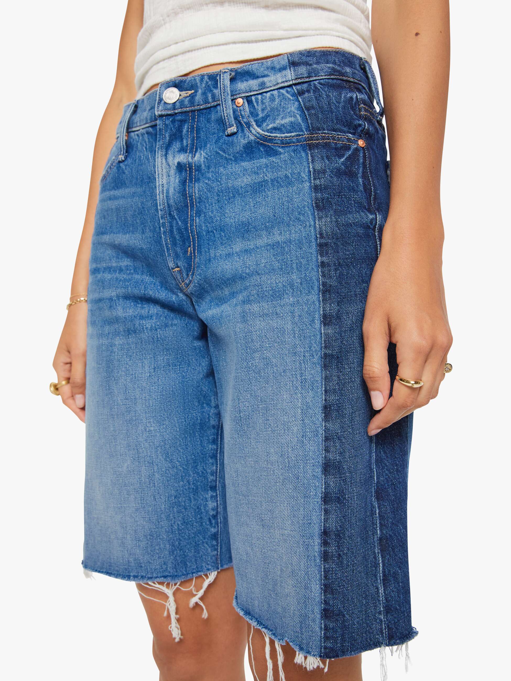 The Mid Rise Maven Bermuda Fray - Double Stacked | MOTHER DENIM