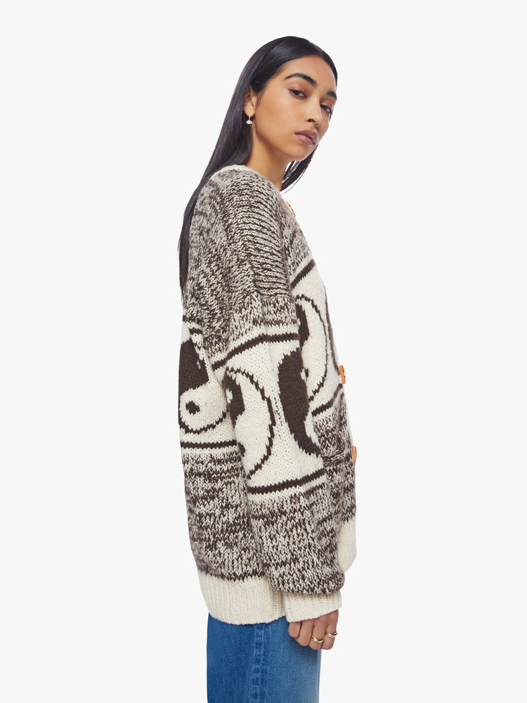 Lucky Brand Leopard Print Long Cardigan Sweater Women’s S