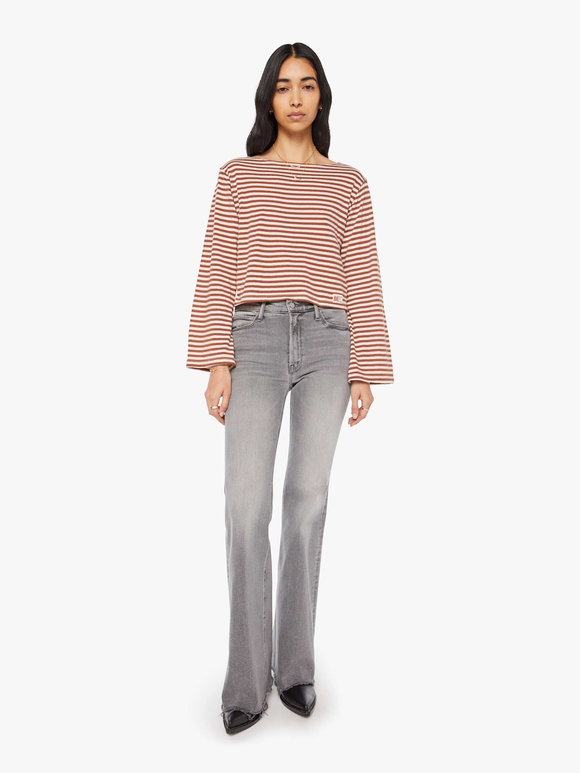 最終　willfully skipper round cut rib tops Seriously Soft Seamless Cropped Boat-Neck Tank