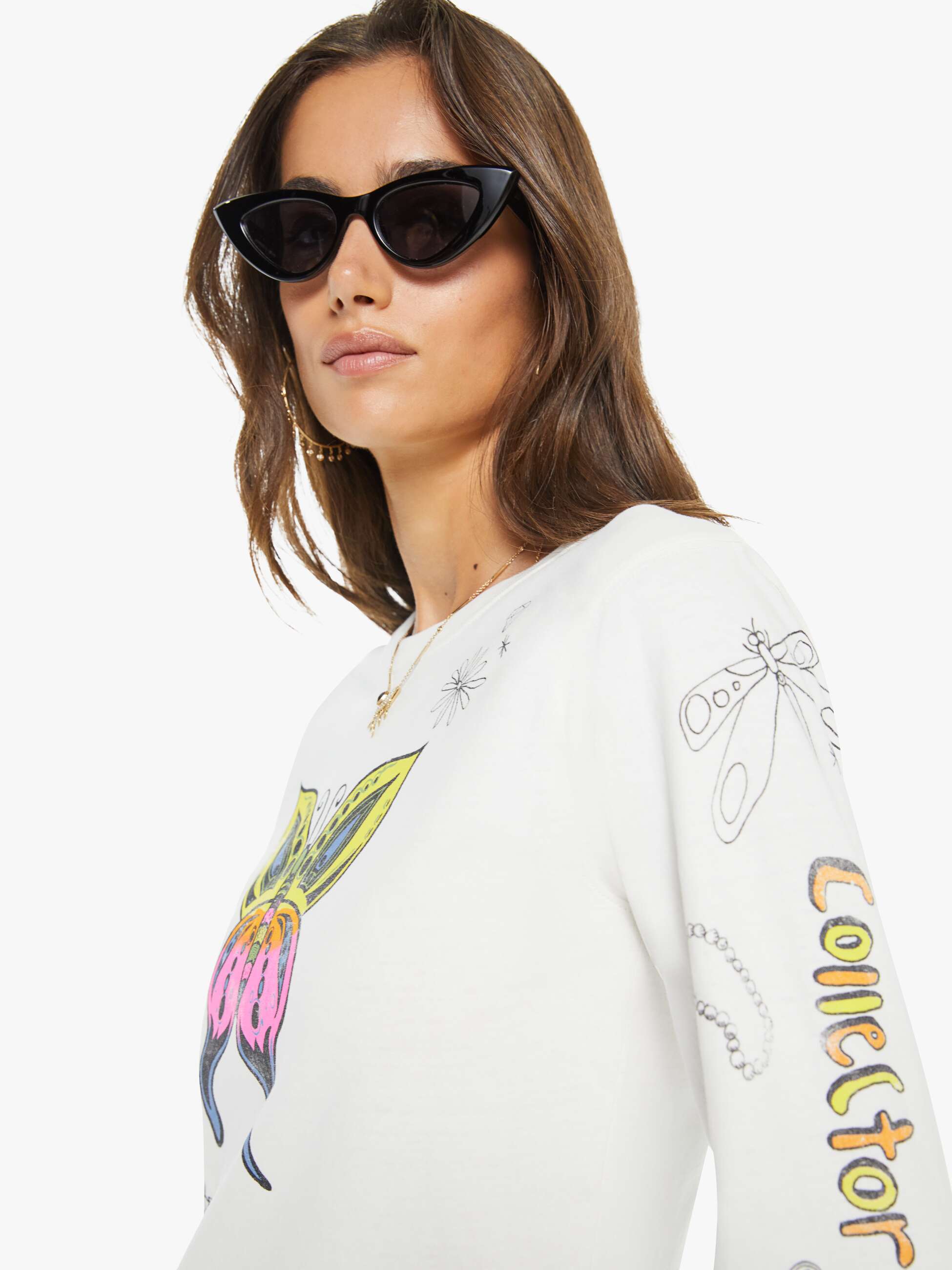 mother トップス Mother Denim The Mock Jumper Crop - Bright Someday | Garmentory