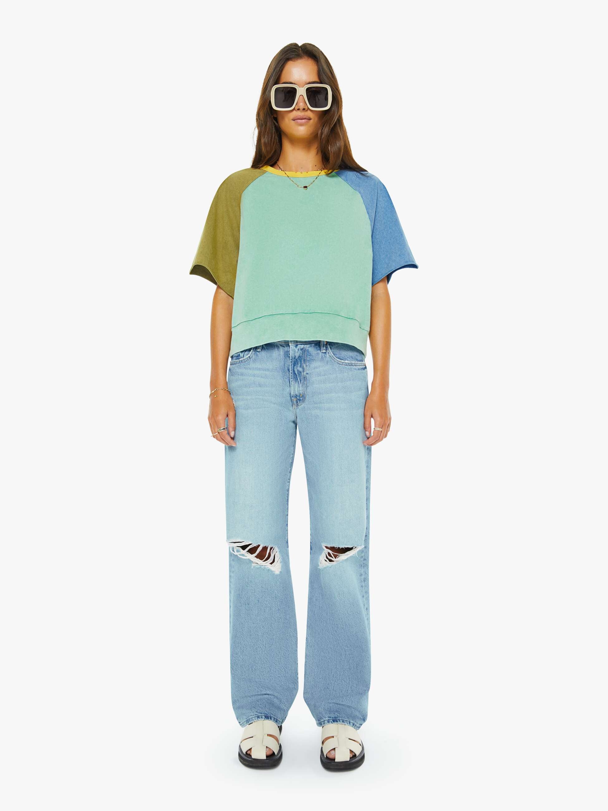 The Quick Dip - Green Blue Yellow Multi | MOTHER DENIM
