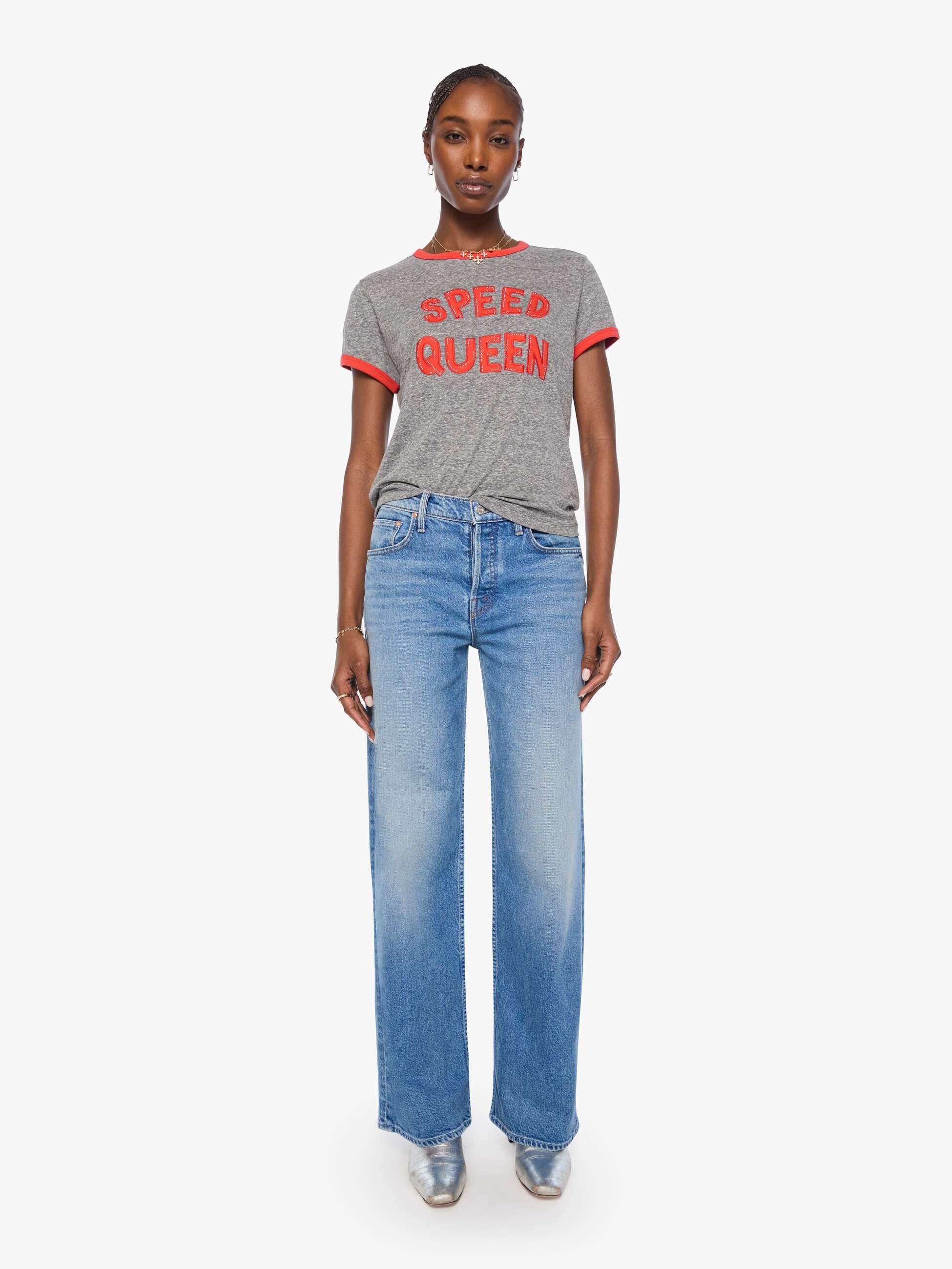 The Boxy Goodie Goodie Ringer - Speed Queen | MOTHER DENIM