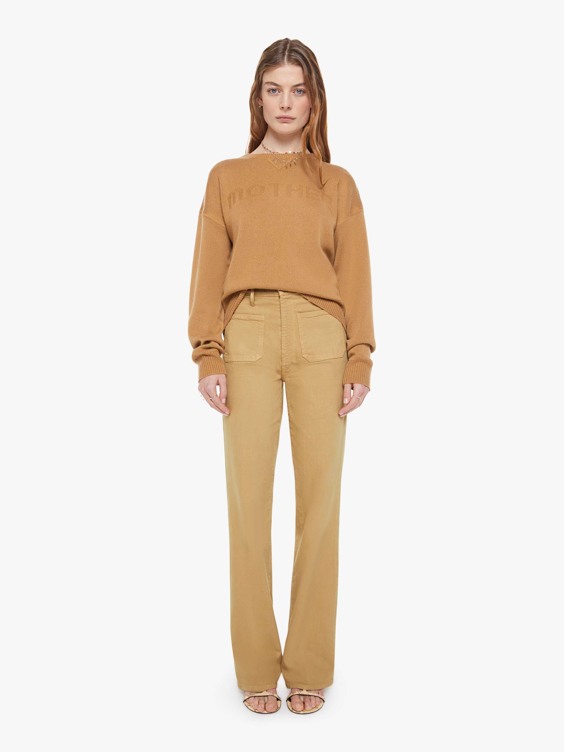 The Logo Jumper - Camel | MOTHER DENIM